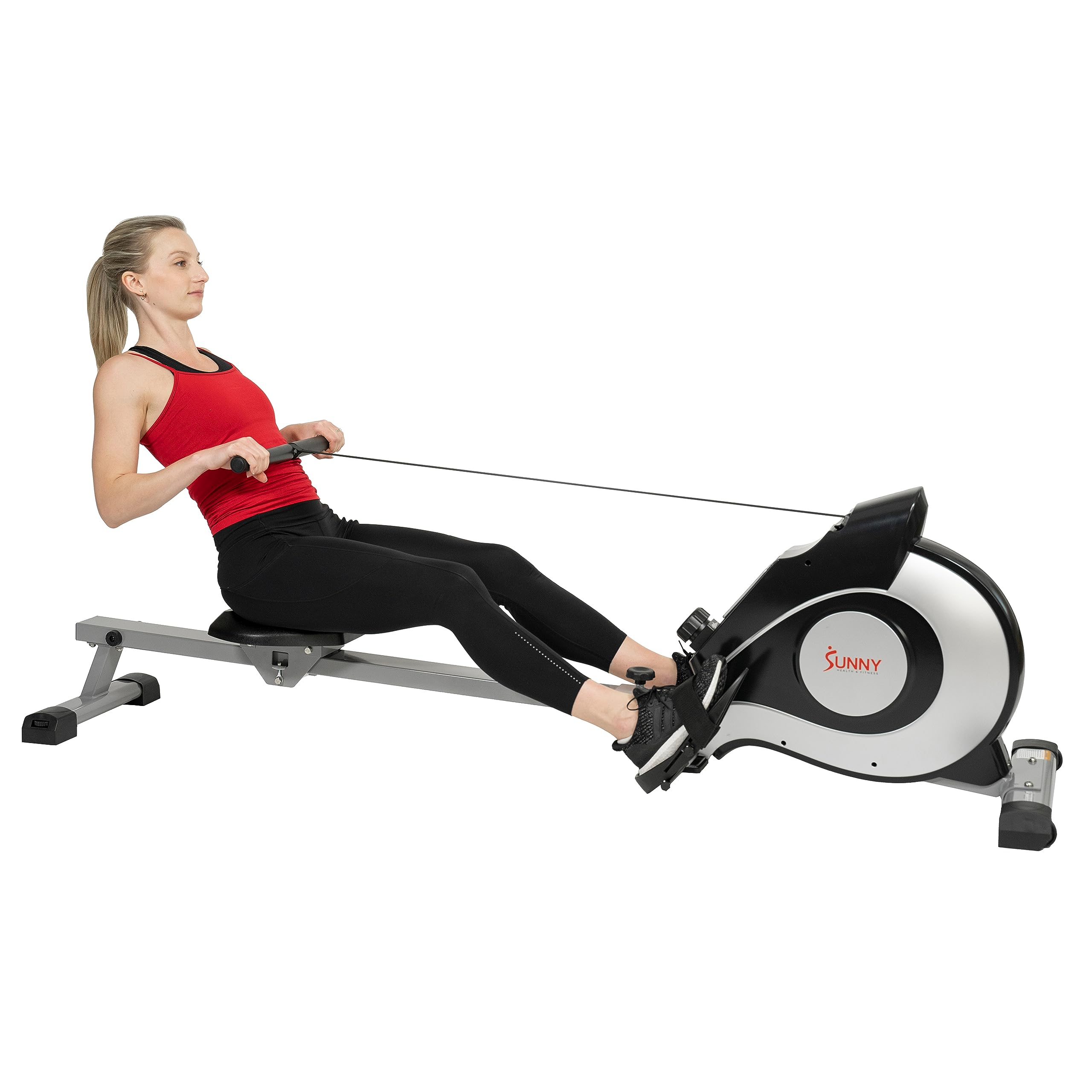 Sunny Health & Fitness Magnet-Rudergerät SF-RW521020 – Faltbar, Leise, Bis 130 Kg, Mit SunnyFit App