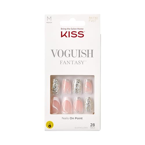 KISS Gel Fantasy Kunstnägel – Aloha Nani Nude Matt, 28 Stück, Mit Nagelkleber & Zubehör