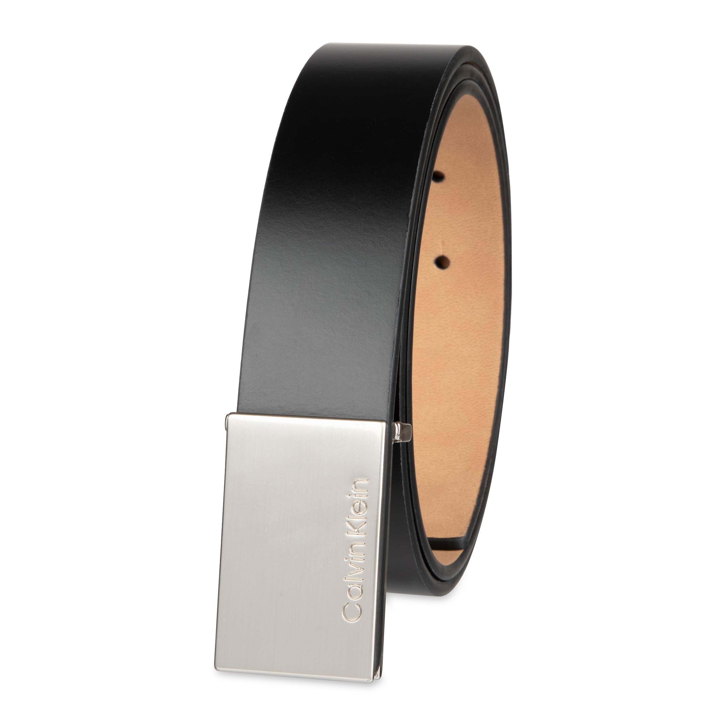 calvin klein men's logo buckle belt