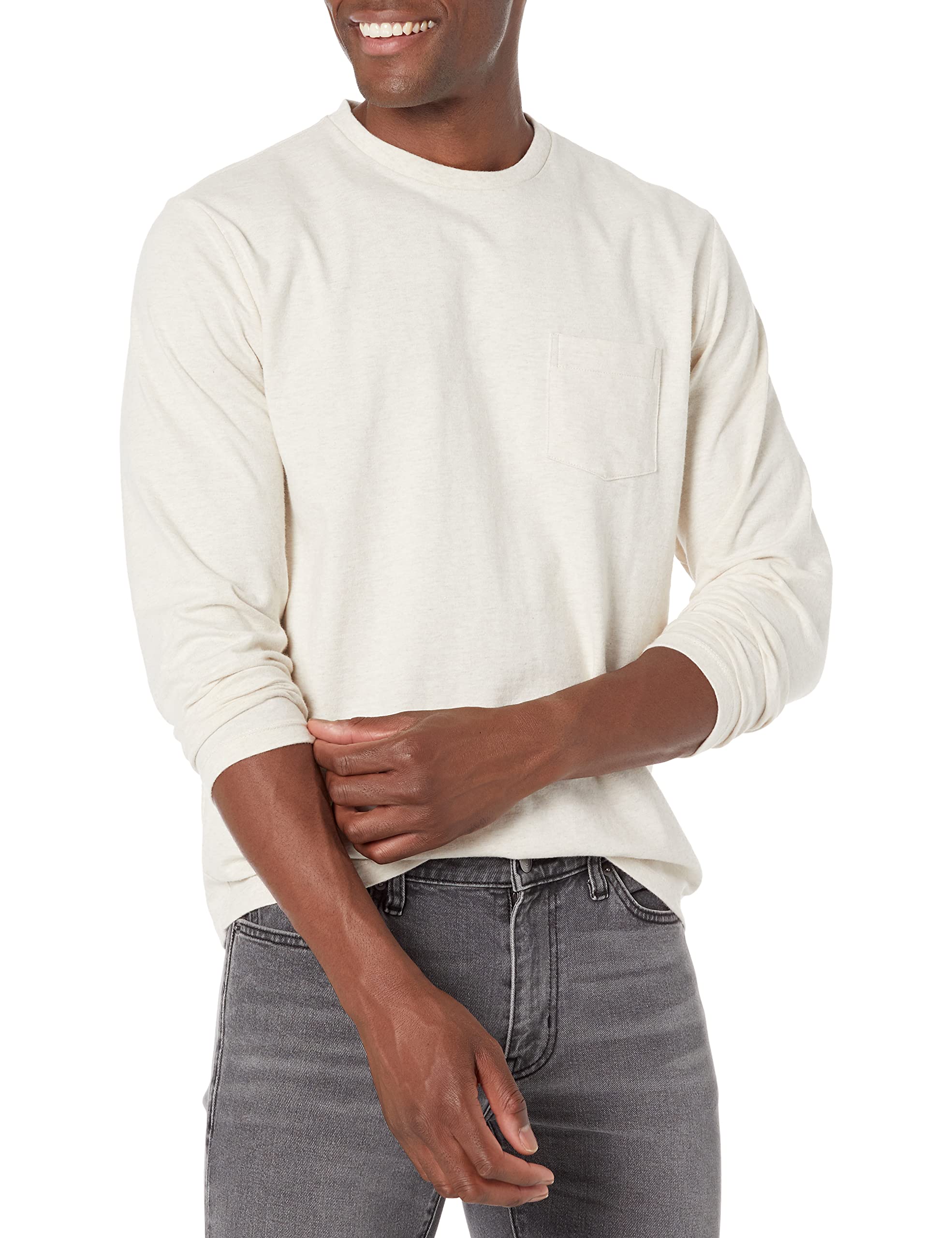 Essentials Men's Regular-Fit Long-Sleeve Poplin Shirt - Teal Buffalo Check, Casual Button-Up - View #13