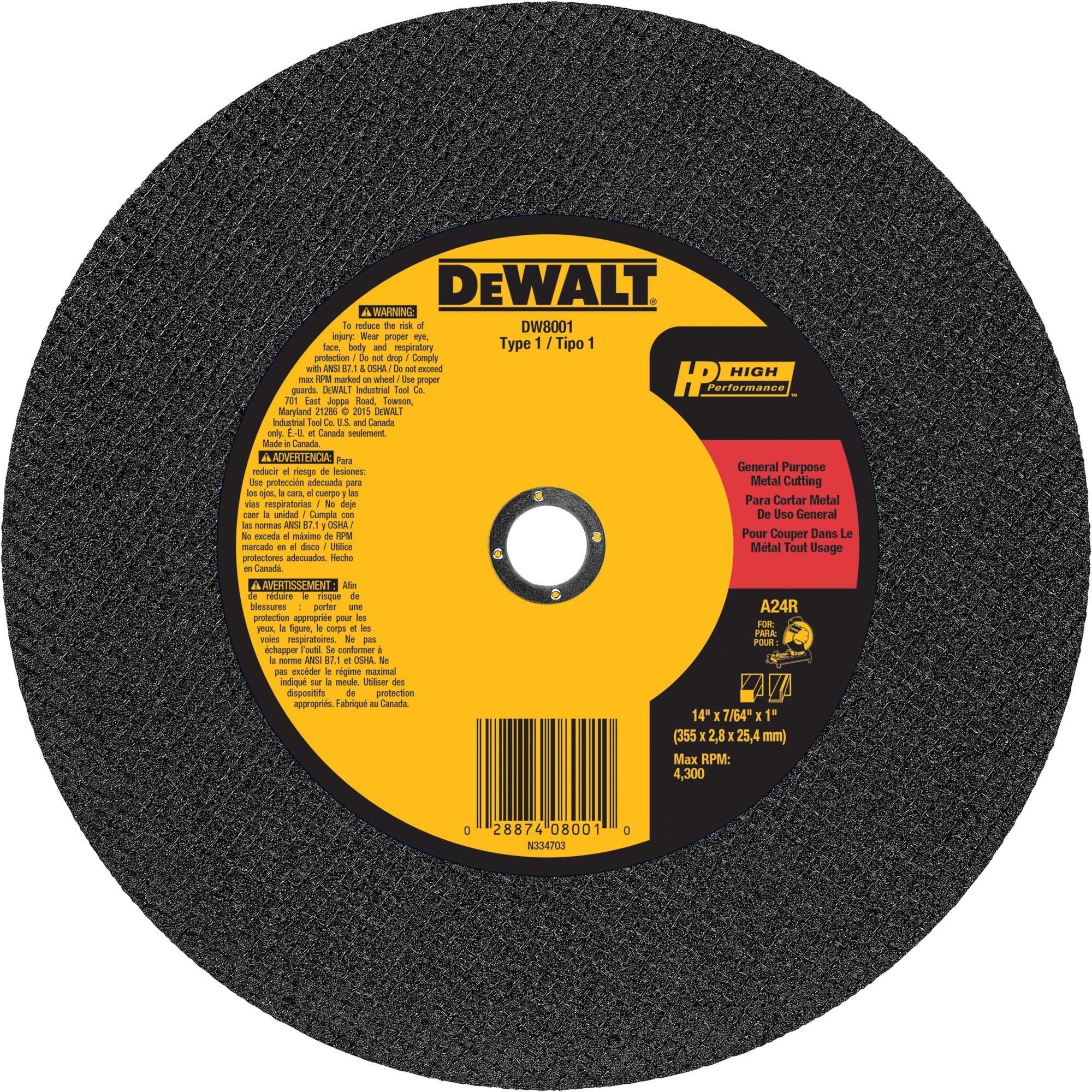 DEWALT 6 1/2 Inch 90 Tooth Circular Saw Blade - Premium Vinyl Cutting Blade