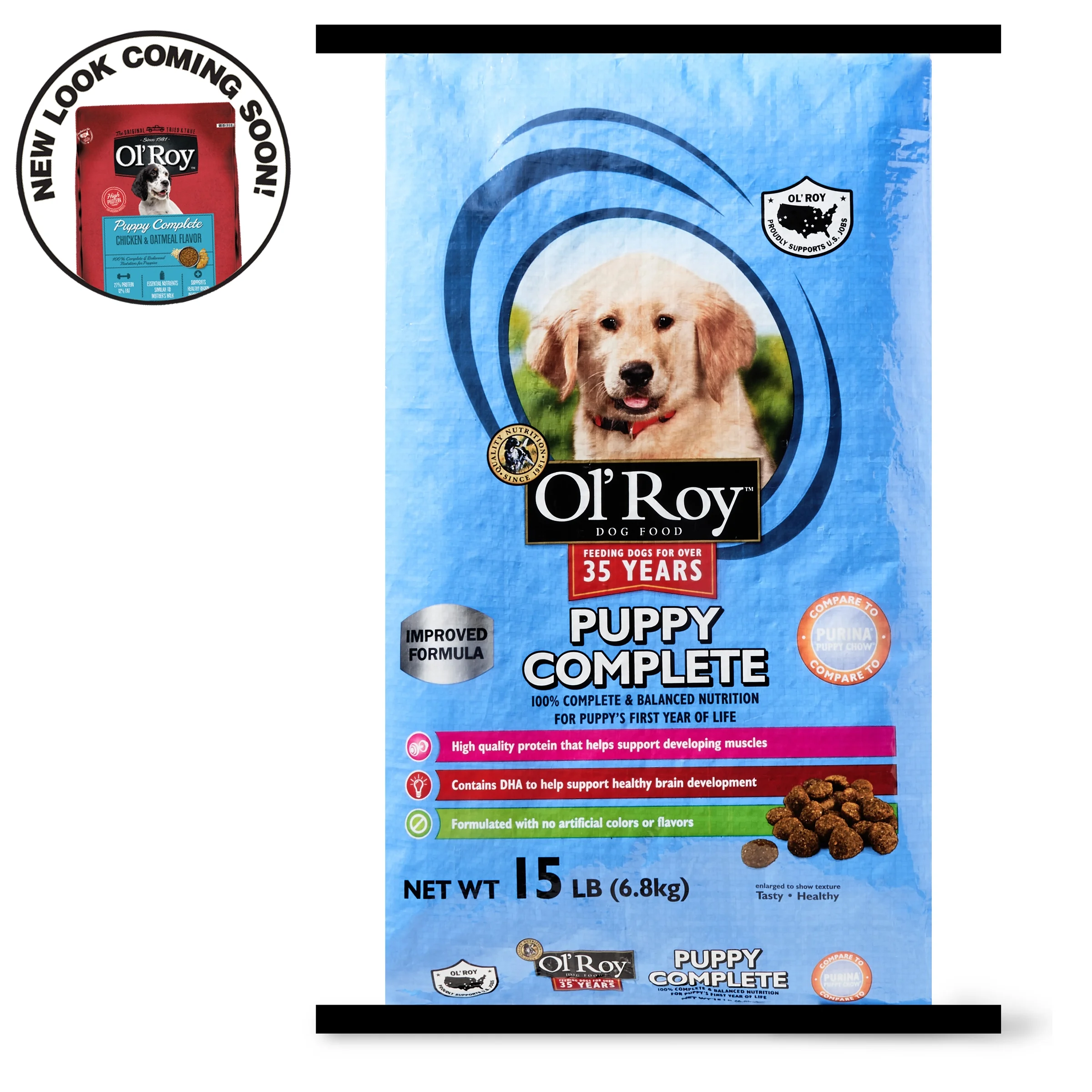 Dry Dog Food 46 Lb Ol' Roy Complete Nutrition T-Bone Bacon