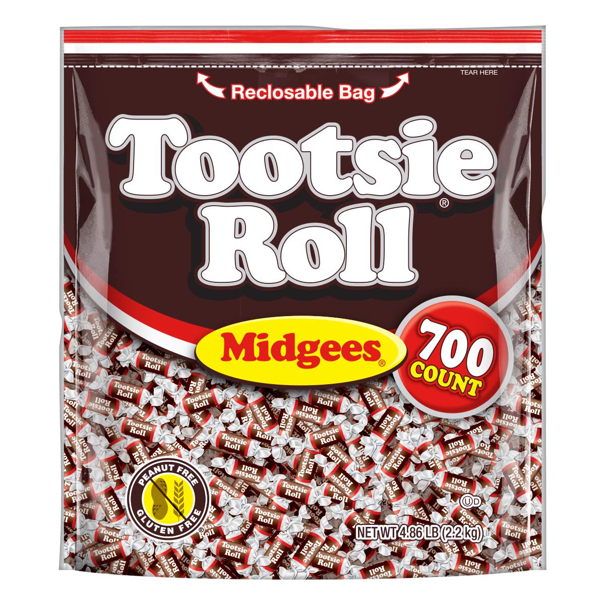 Halloween Snacks Tootsie Harvest Chews Midgees 2lb Bag Vanilla Tootsie Rolls, image size:1200x1200