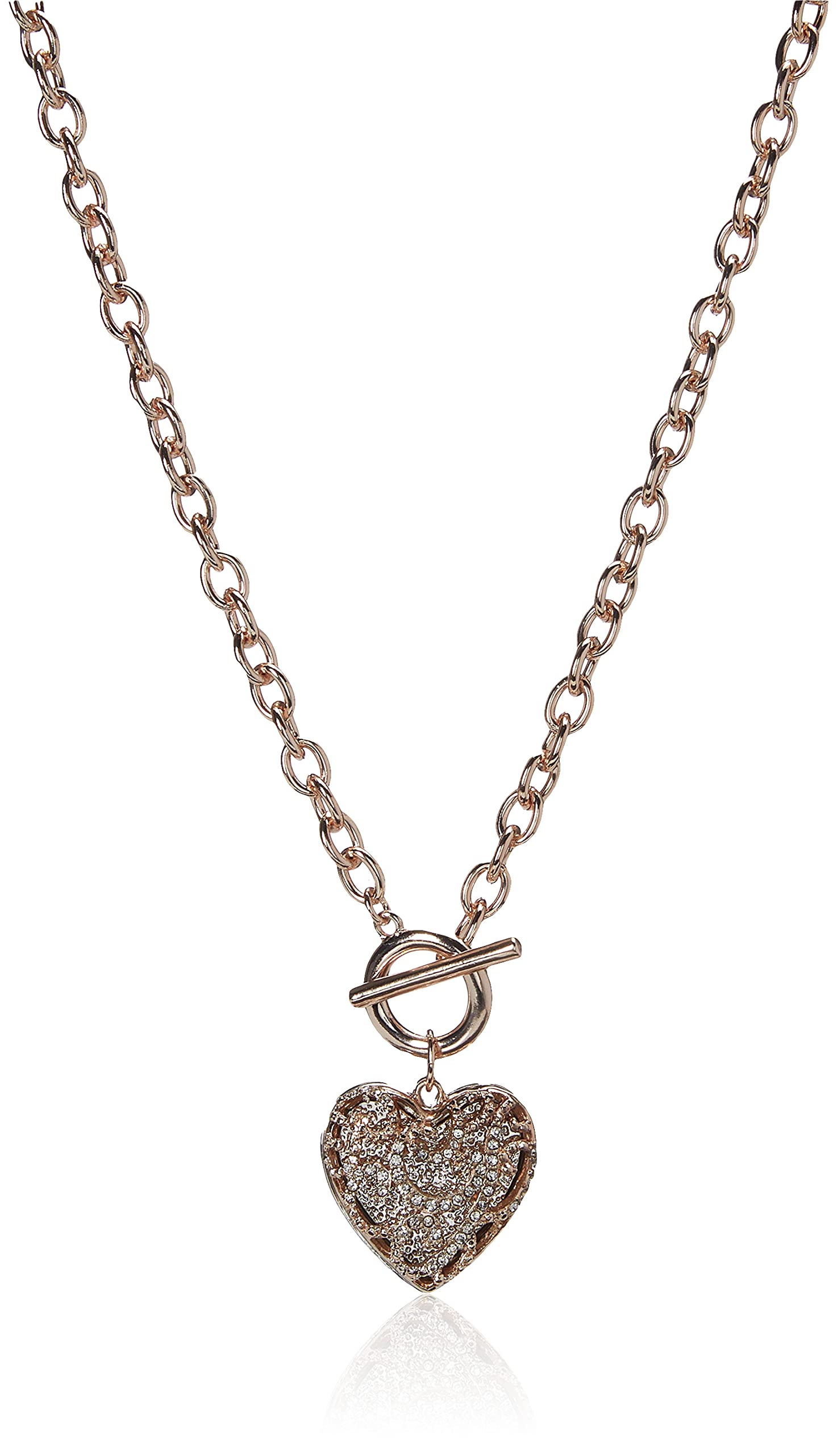 【GUESS】★PLAIN & PAVE HEART STUDS & NECKLACE SET★正規品★ GUESS】☆PLAIN & PAVE HEART STUDS & NECKLACE SET☆正規品