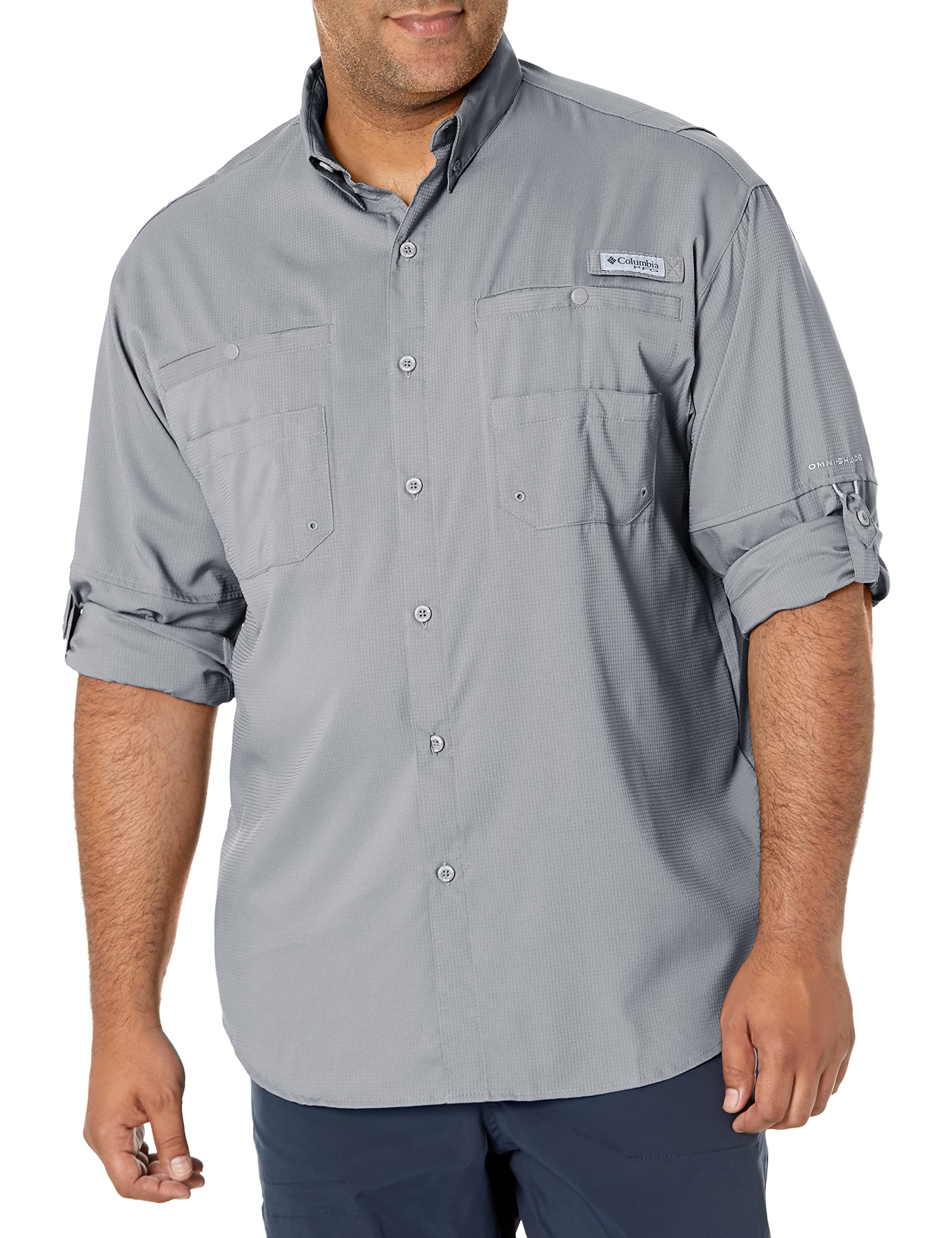 Columbia Men's PFG Bahama II Long Sleeve Fishing Shirt – UPF 30 Sun Protection, Quick-Dry (Cool Grey, Small) - View #3