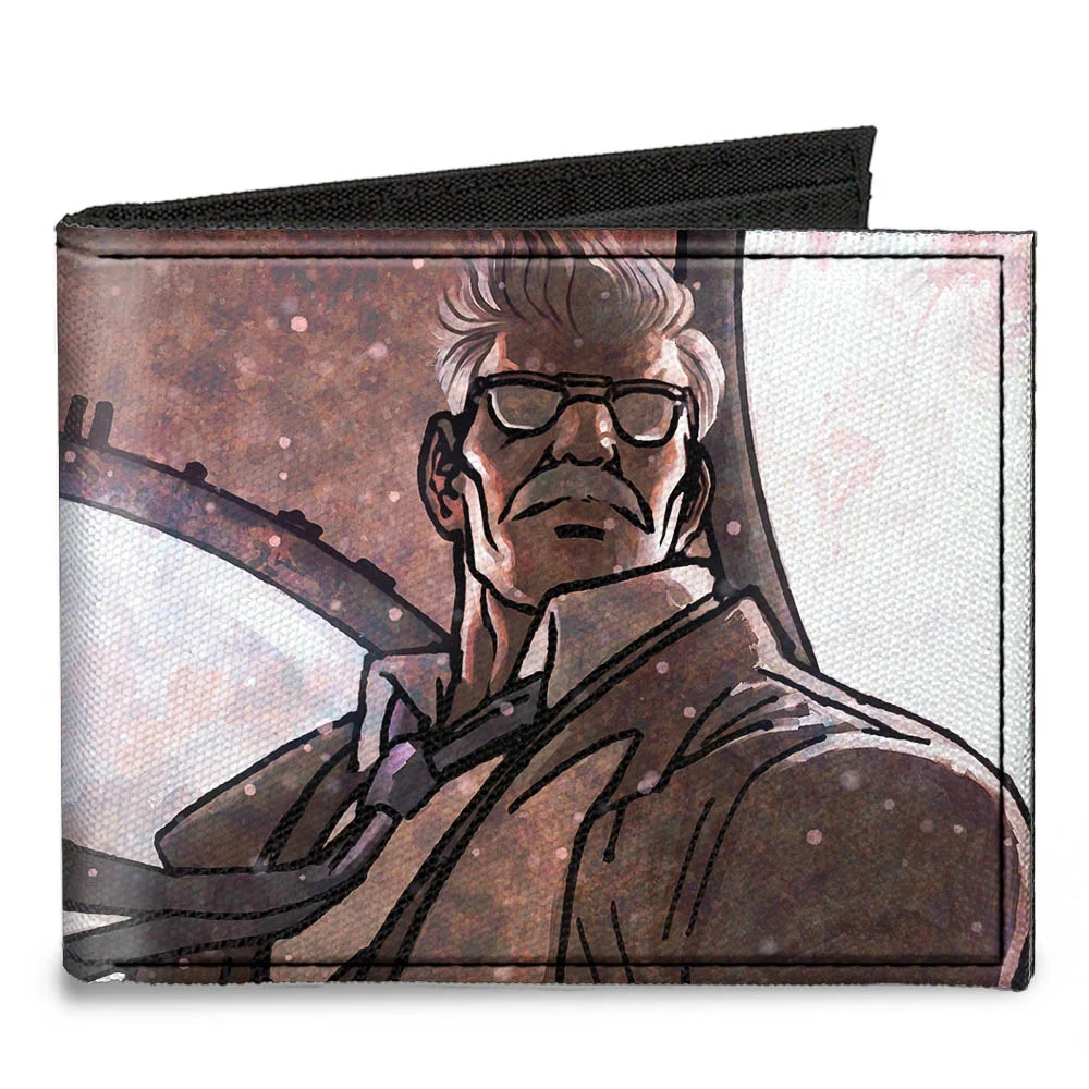 DC Comics Batman Metal Badge Bifold Wallet - Faux Leather, Clear ID Window, Collectible Design - View #3