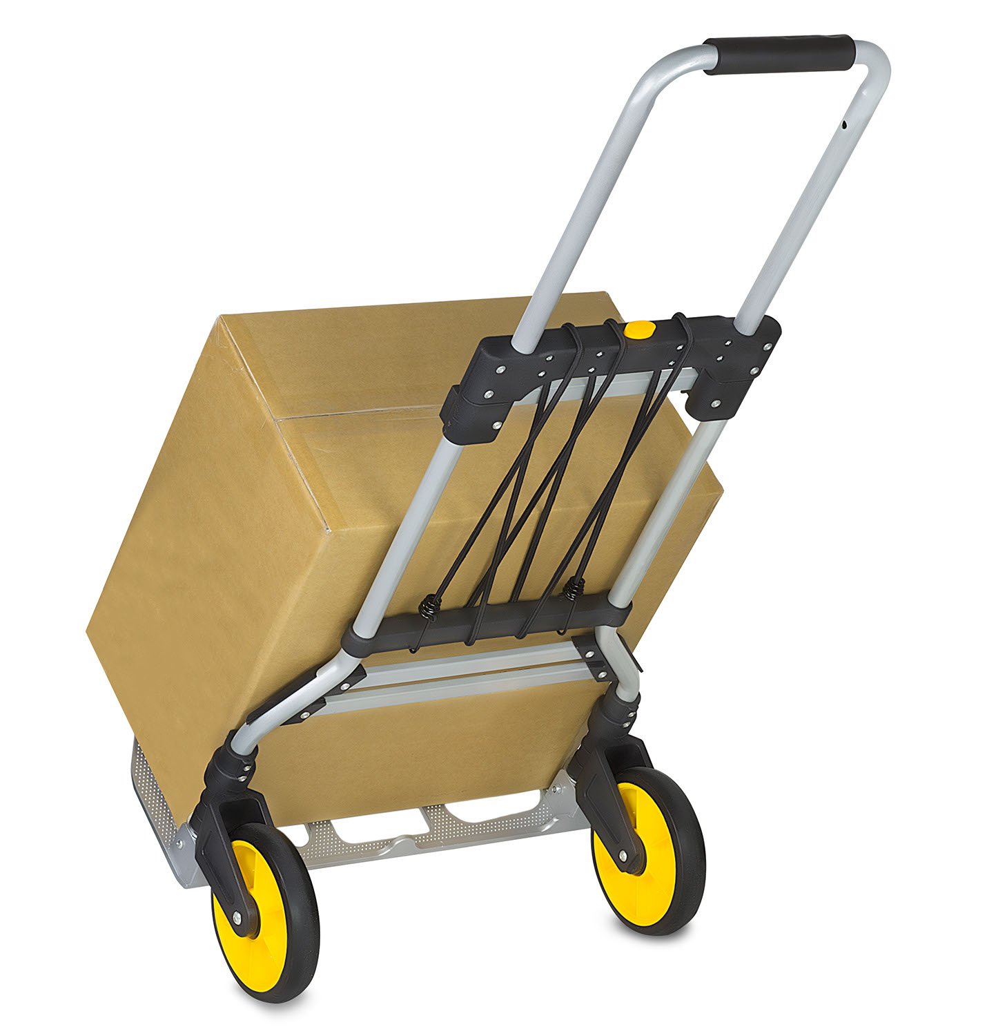 2-in-1 Folding Hand Truck Dolly 330LB Load Carrying, Hand Truck Foldable Dolly With Retractable Handle And 4 Rubber Wheels, Portable Folding Hand Cart For Moving/Travel/Office(Green - View #5