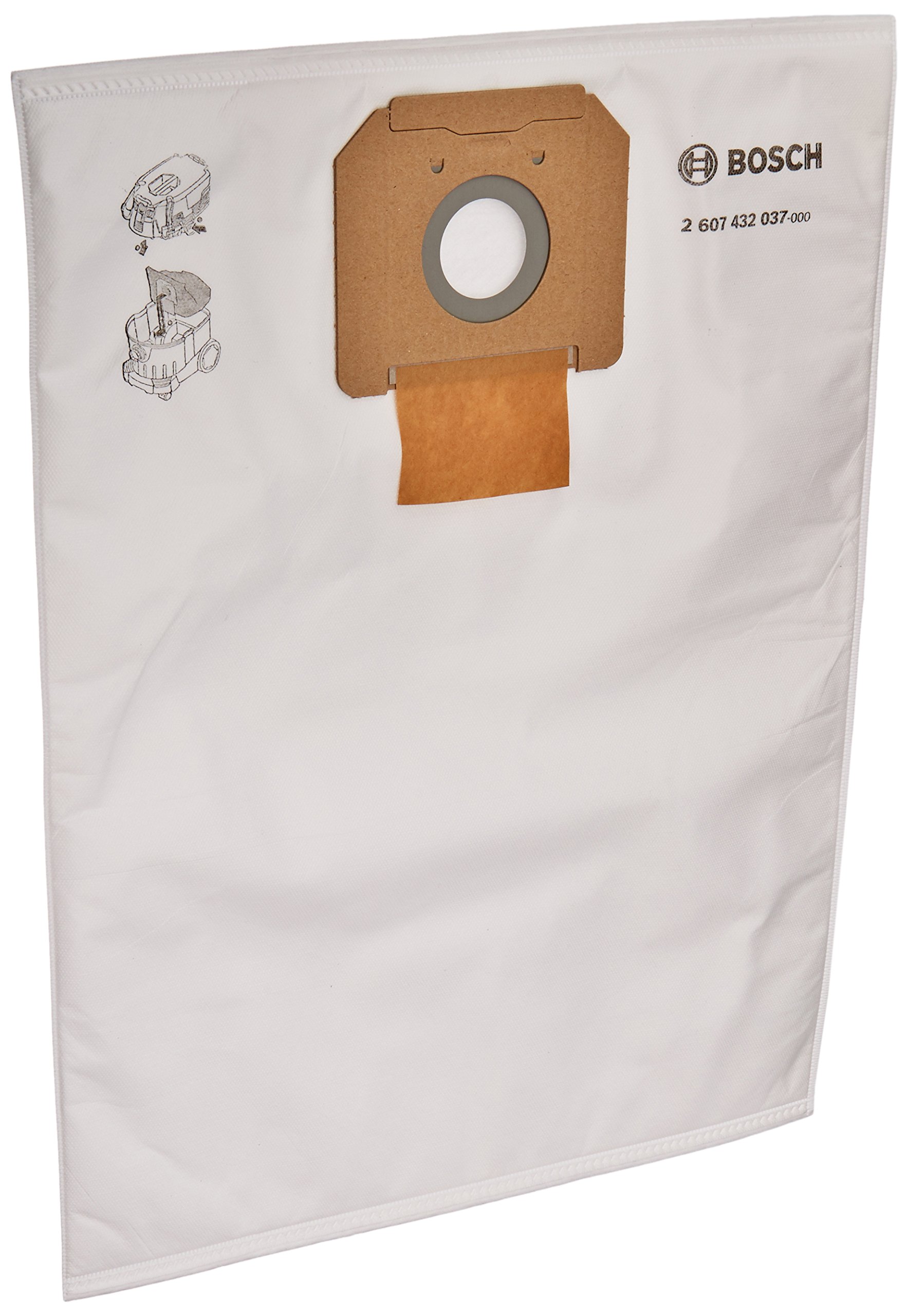 VB090F Fleece Filter Bags – 10-Pack Replacement For Bosch 9-Gallon Dust Extractors VAC090, 3-Layer HEPA Filtration