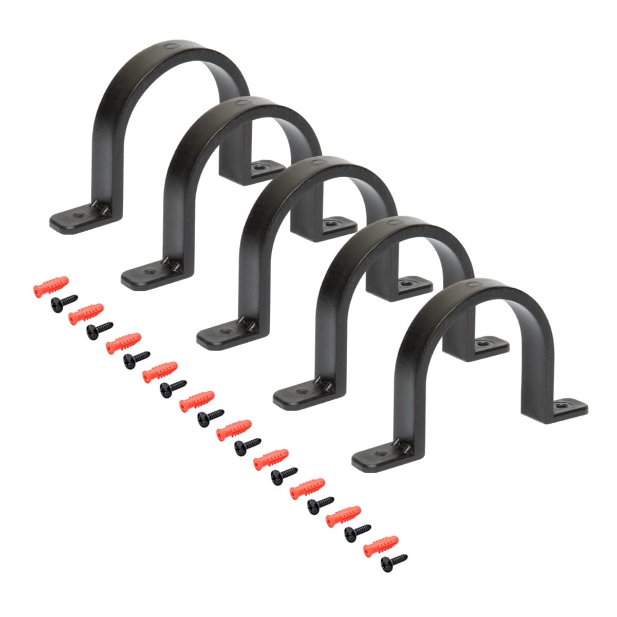 POWERTEC 4 Inch Adjustable Key Hose Clamps - 10 Pack For Dust Collection & Ducting (70260)