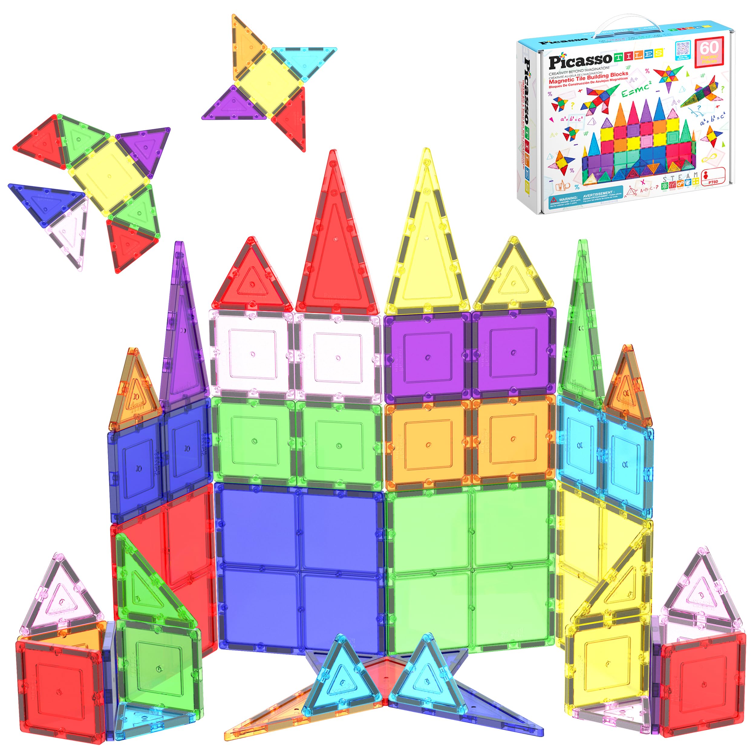 100-Piece Magnetic Building Blocks For Kids 3+ - STEM Sensory Toys, Compatible With 0.8 Inch Sets, Creative Construction Gift
