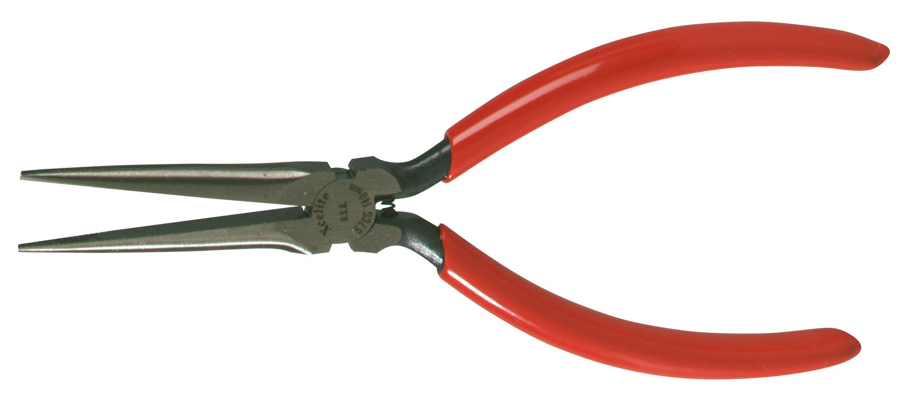 5 11/16" Standard Needle Nose Pliers, Red Cushion Grip Handles - View #6