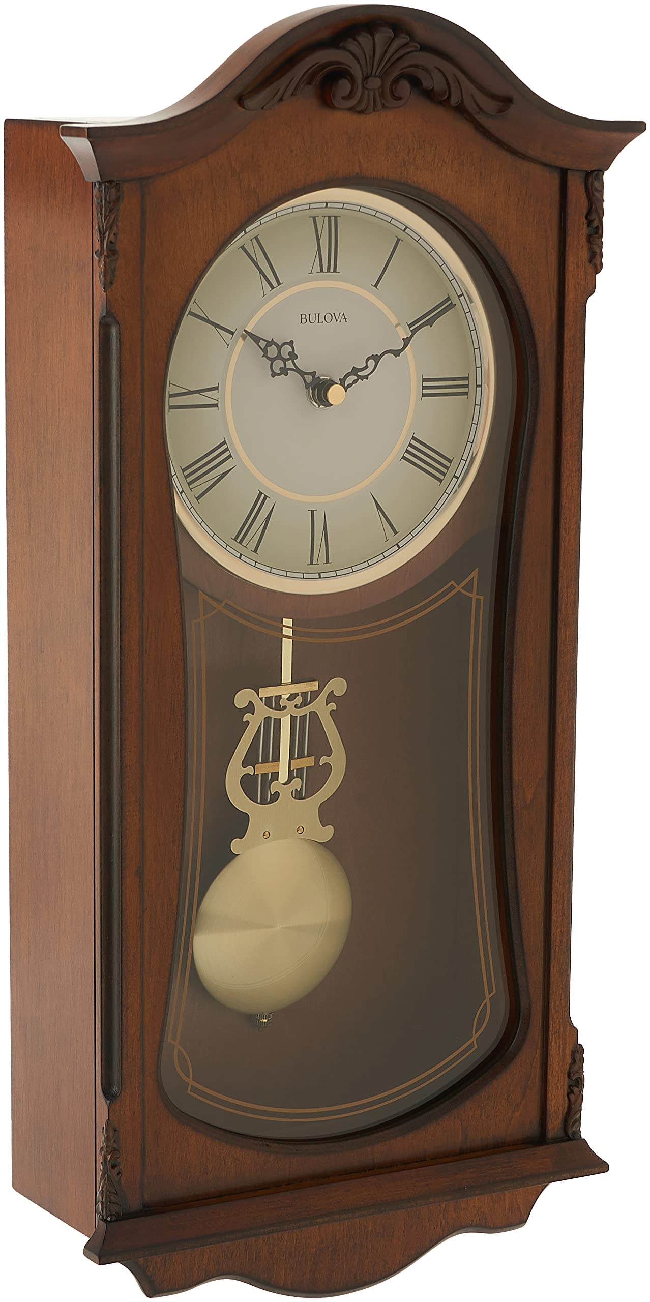 bulova ウエストミンスター　アンティーク　置時計 Vintage Bulova Transistorized Wooden Analog Wall Clock Roman