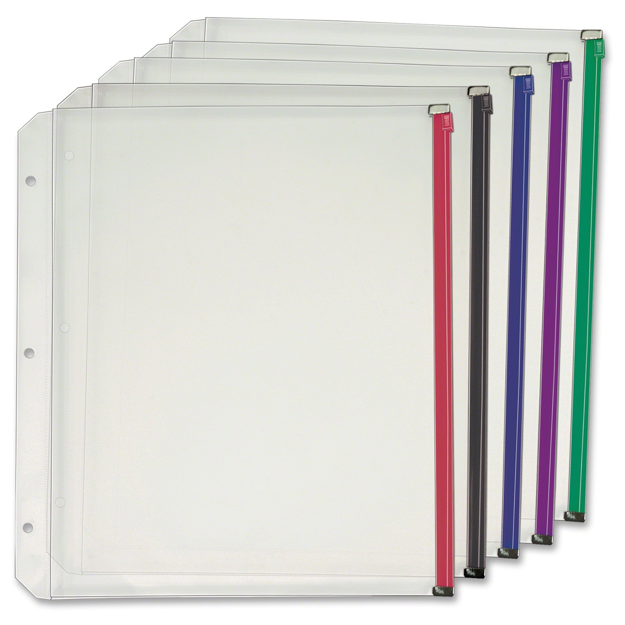 TOPS Cardinal Poly Ring Binder Pockets - Double Pocket No-Tab Folders, 5-Pack Multi-Color