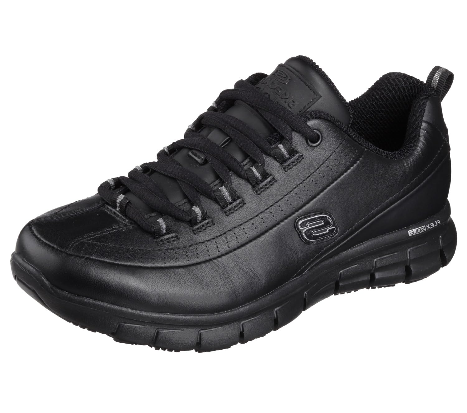Skechers Work Sure Track - Trickel, ブラック, 8.5 X-Wide Skechers Womens Sure Track Erath Leather Slip Resistant Work Shoes