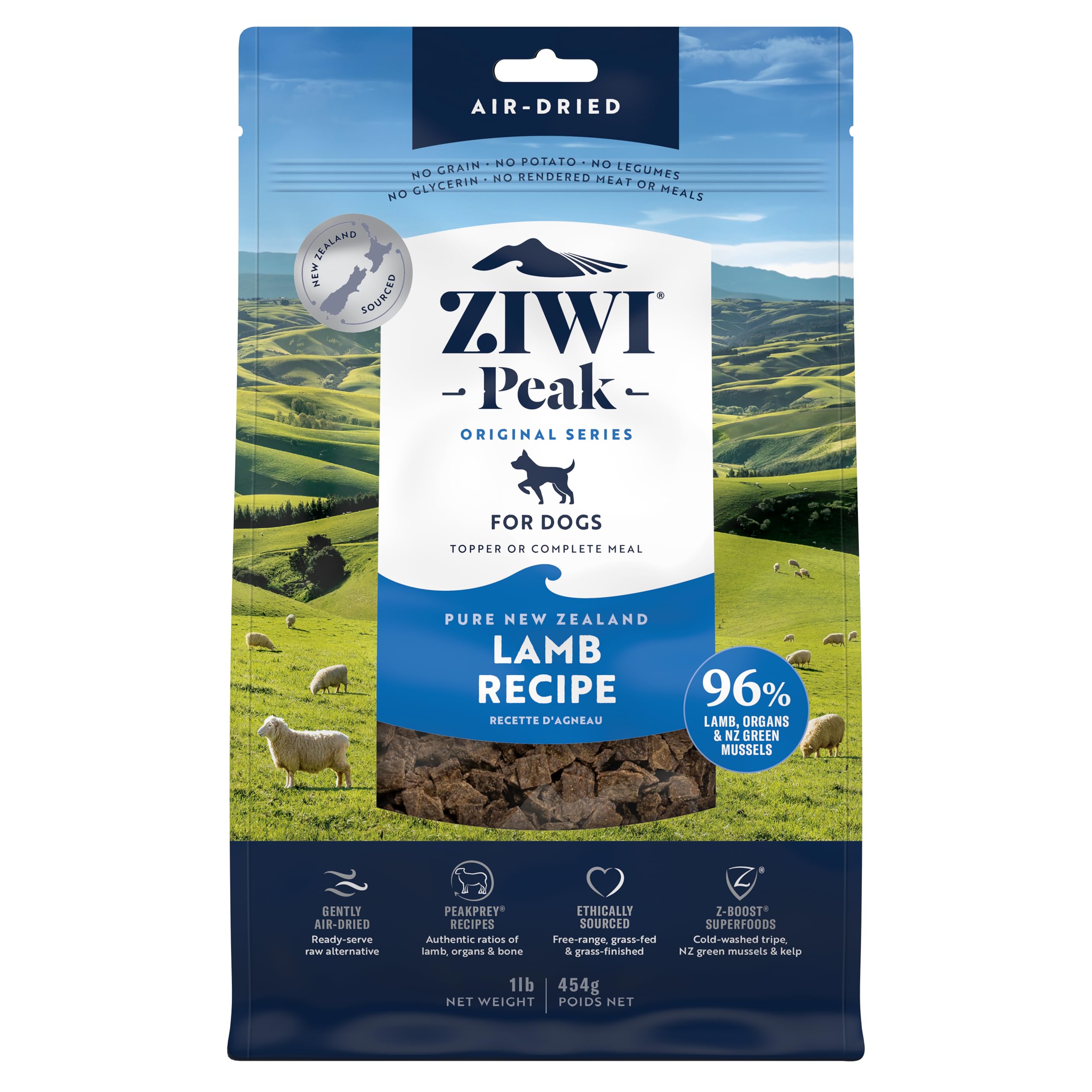 ZIWI Peak ビーフ with サザンブルー ホワイティング 800g スチーム&ドライ グラスフェッドビーフ with サザン・ブルー