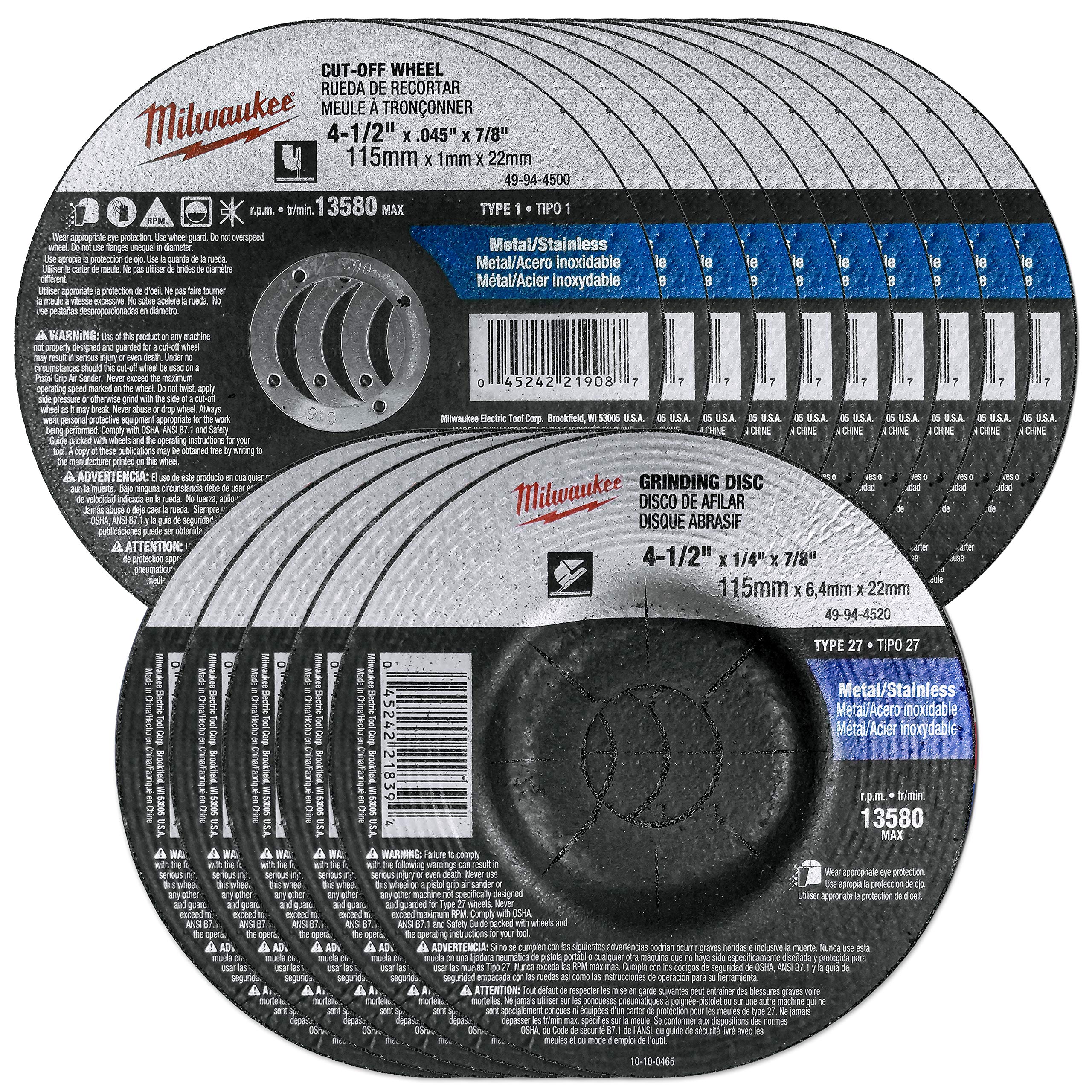 Flap Discs 4 1/2 For Angle Grinder 50-Pack 4-1/2 Inch Flap Discs - Calcined Alumina Grinding Wheels For Metal & Stainless Steel 4.5 Inch Flap Wheels - View #4