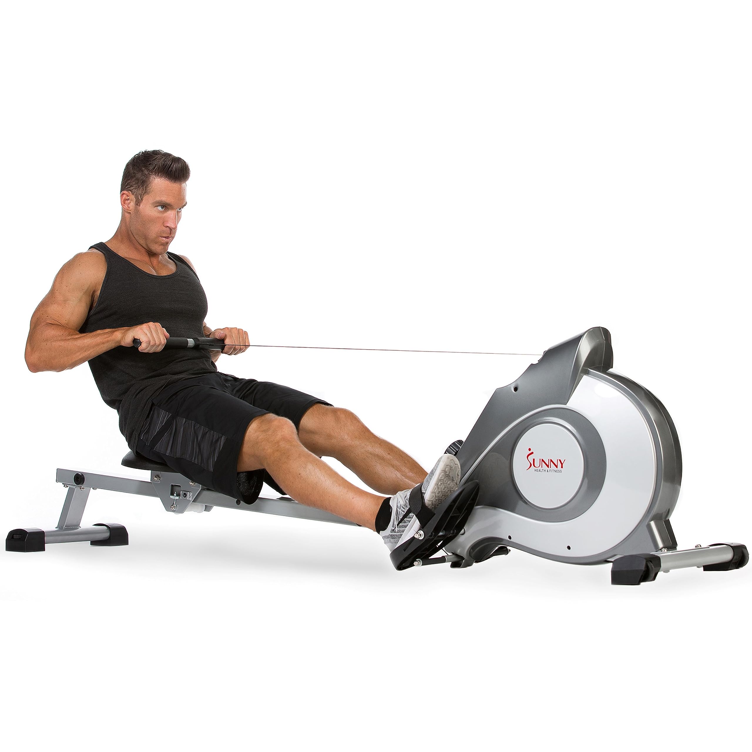 Squat Assist Band Sunny Health Fitness Row-N-Ride Pro Rowing