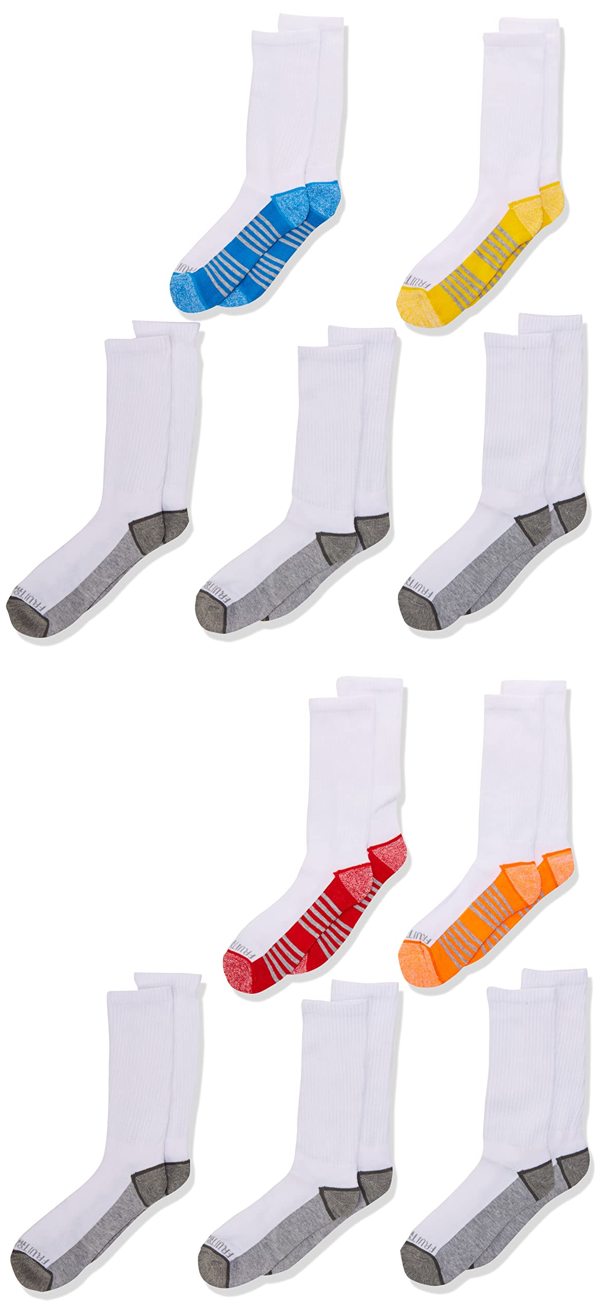 thumbnail image 2 of Fruit Of The Loom Boys' 10-Pack Socks - Dual Defense Cushioned Comfort Ankle Socks 2 of 13