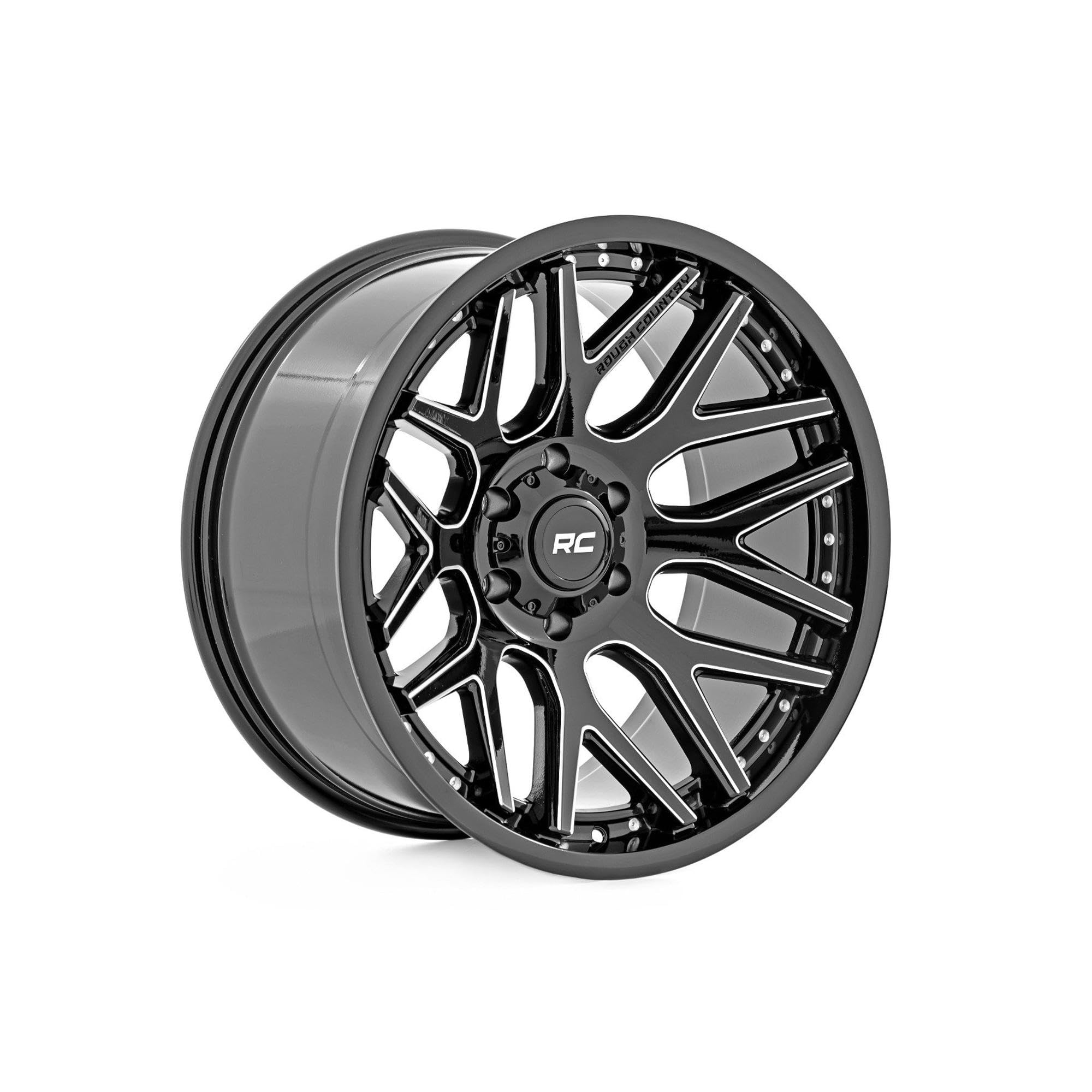 Rough Country 86 Series Wheel | One-Piece | Gloss Black | 20×10 | 5×5 | - 19mm – Offroad Armor | Offroad Accessories - View #7