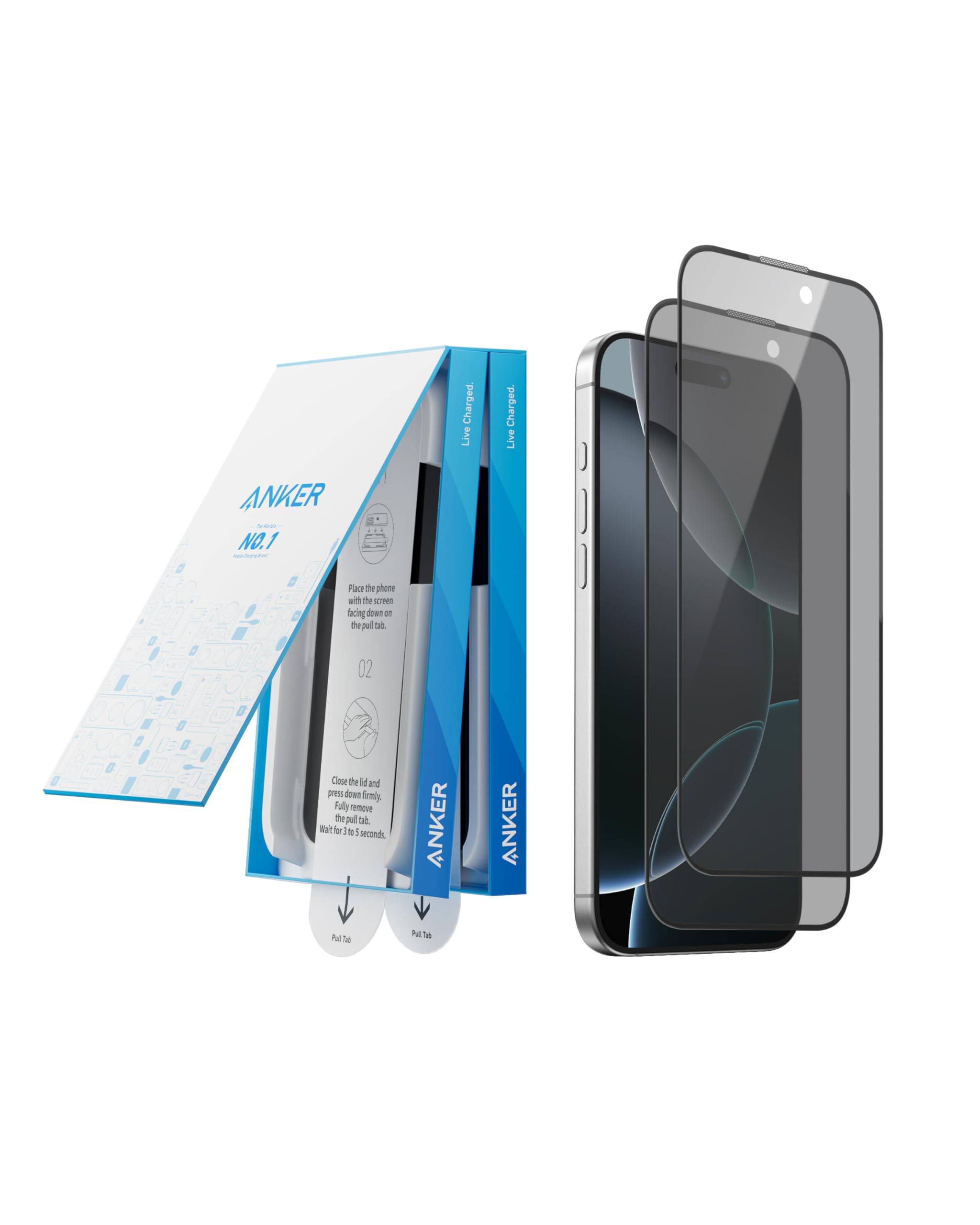 Aazon.co: BAZO Copatible With IPhone 15 Pro Ax Privacy Screen Protector, [Durability] [Anti - View #2