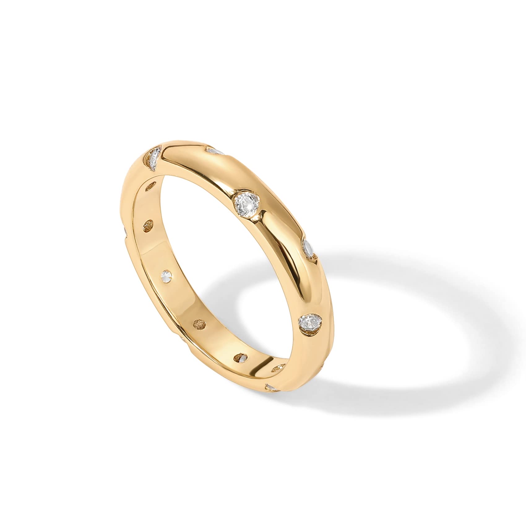 人気ブランド【PAVOI】Moissanite Promiseリング Amazon.com: PAVOI 14K Gold Plated Cubic Zirconia Diamond