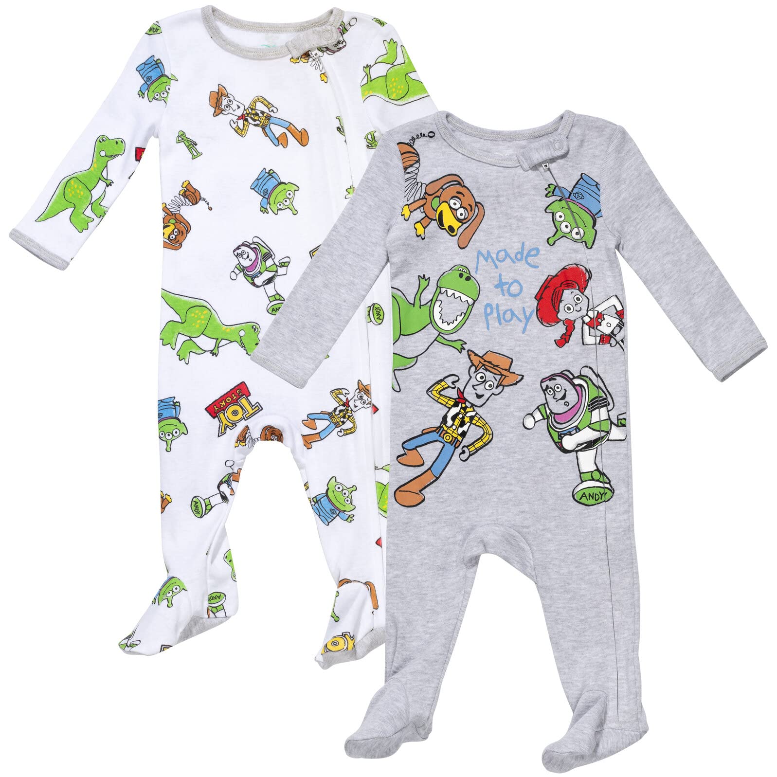 Disney - Brandclub - Disney Baby Onesies 2 Pack Zip-Up