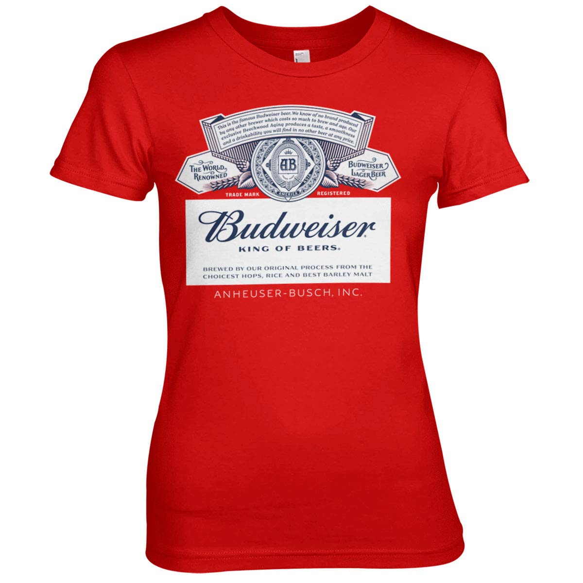 Budweiser Beer Tシャツ Amazon.com: Budweiser Beer Label Men's White Long Sleeve