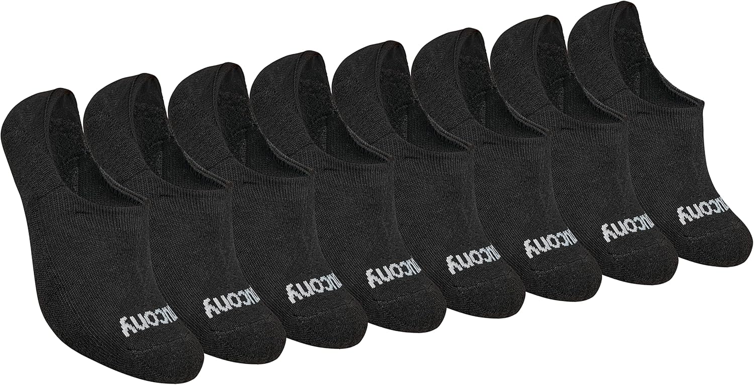 Saucony Women's No Show Athletic Socks - 6 & 12 Pack Performance Sport Socks