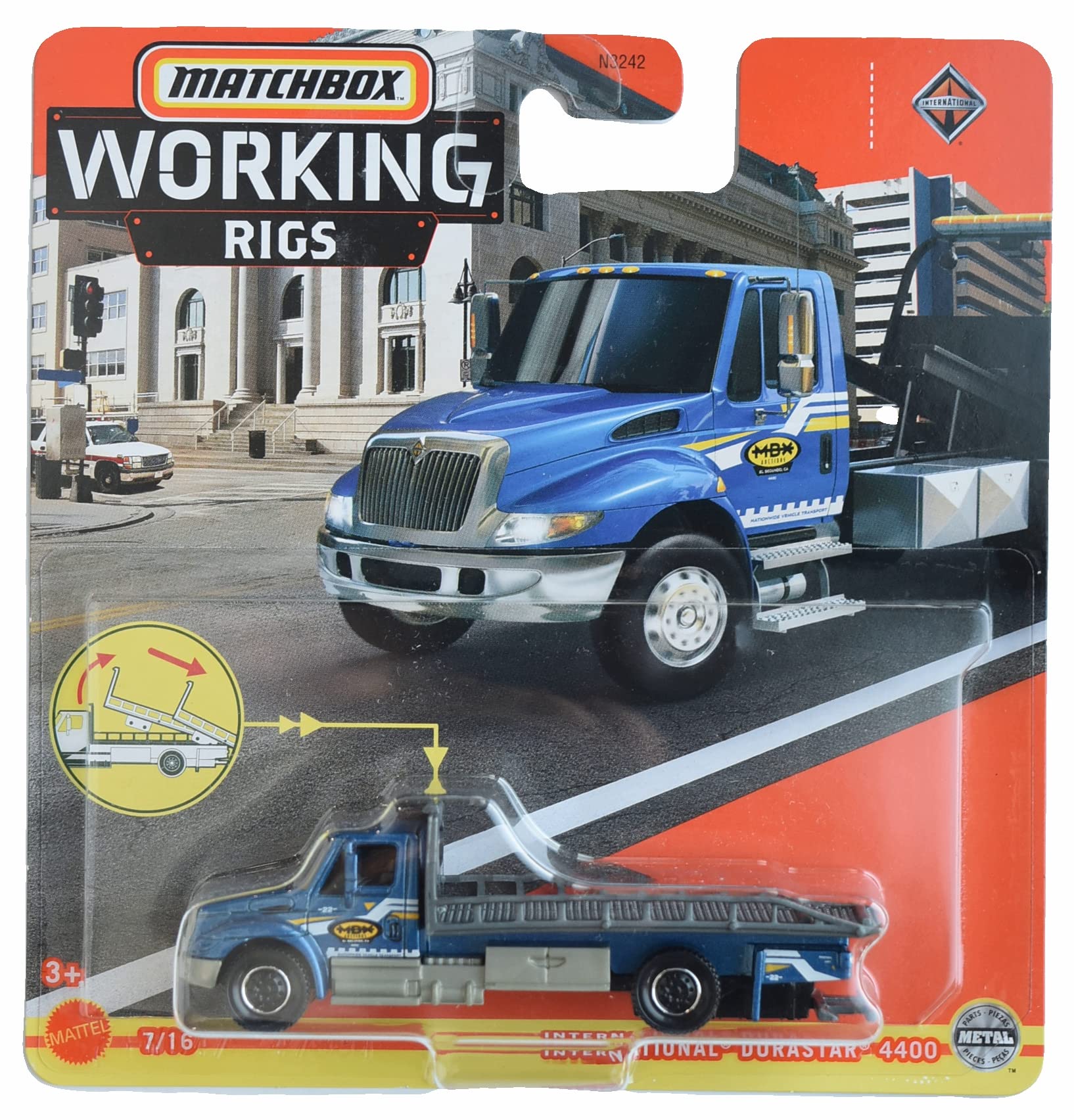 Matchbox Freightliner M2 106 Camión Satélite [amarillo] Equipos De - Foto 8