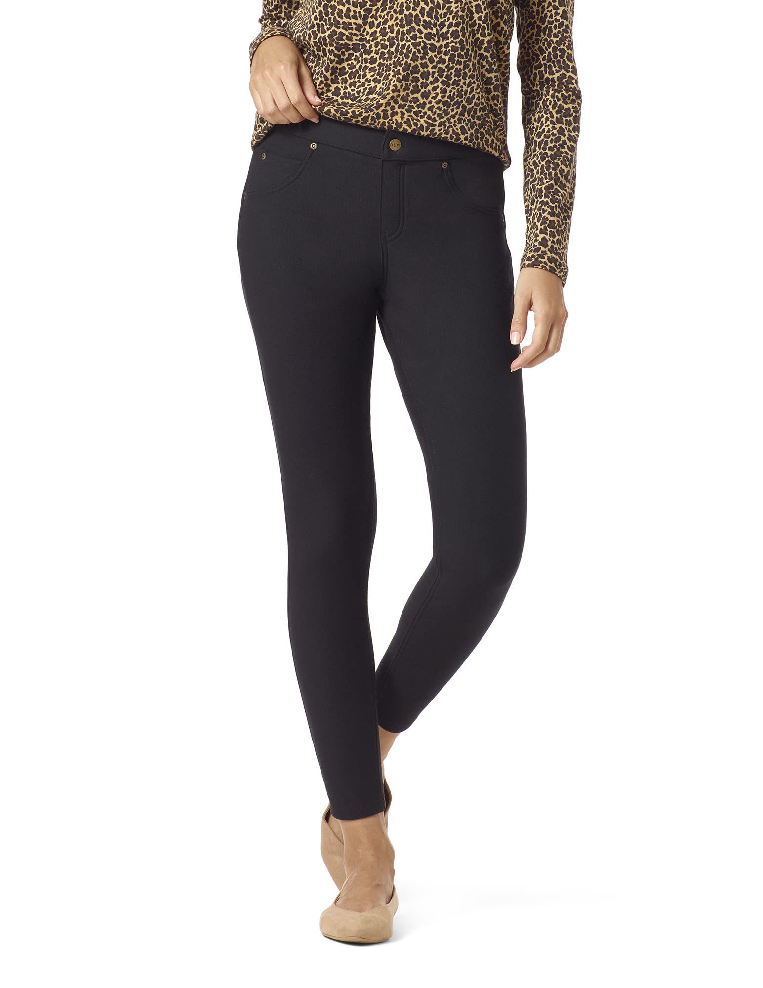 hue black capri leggings