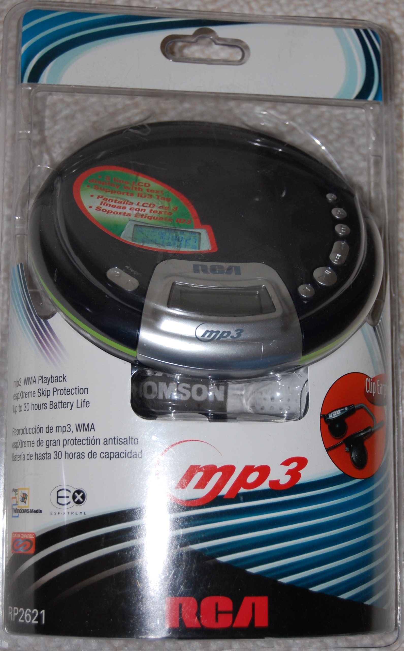 (未使用･未開封品)　RCA RP2502 Personal CD Player by RCA lok26k6 RCA RP2502 Silver & Blue Anti-Skip Buffer Personal Cd