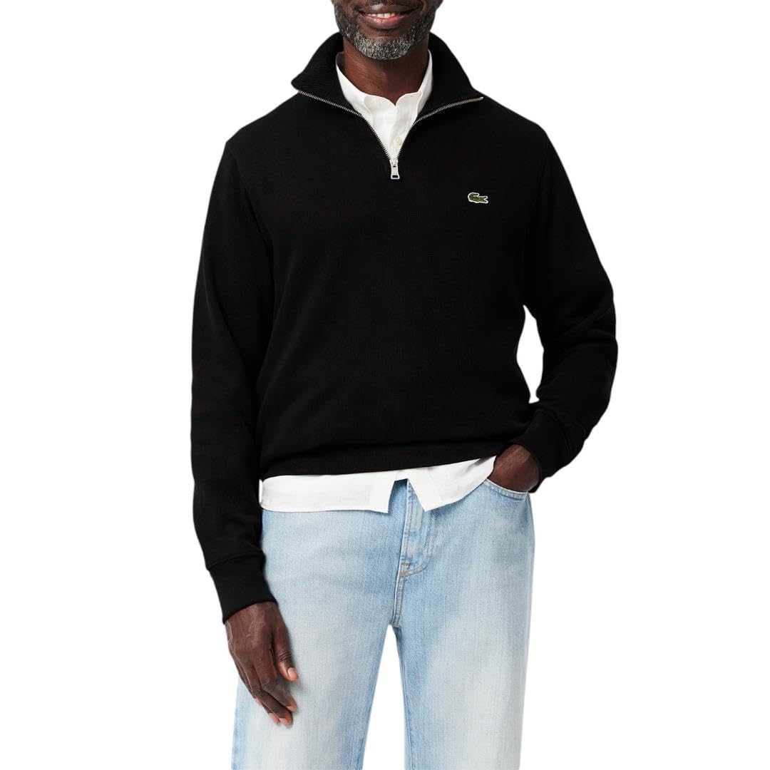 Lacoste - Brandclub - Lacoste Men's Zip-Up High Neck Interlock