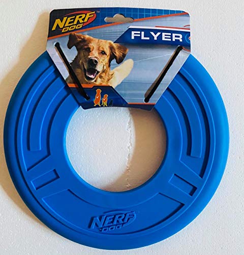 Nerf Dog DOGTRAX Flyer - Disco Volante Per Cani Medio/Grandi, Galleggia, 25.4 Cm, Blu