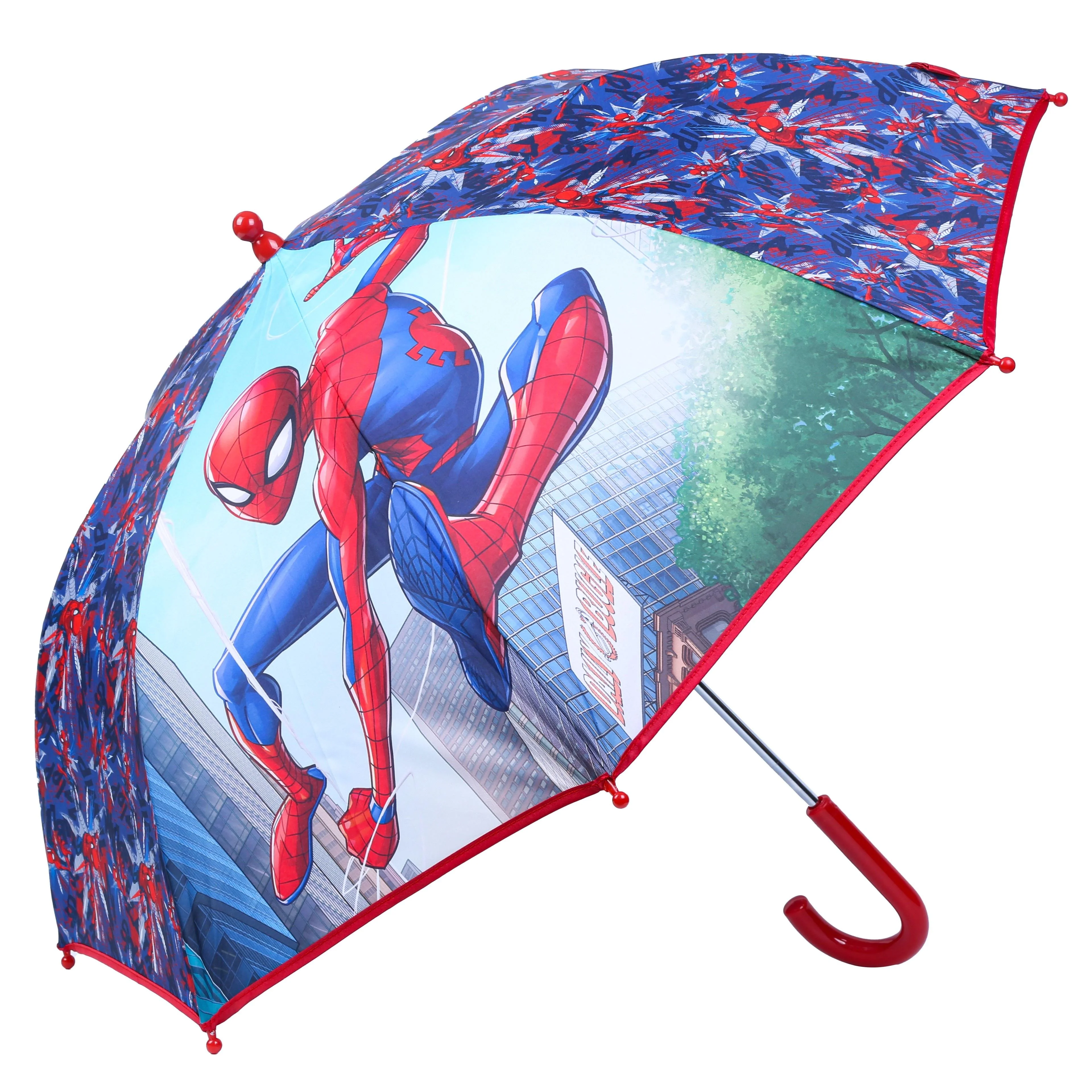 Spider-Man Kids Umbrella – 27-Inch 8-Panel Rain Umbrella With Character Handle