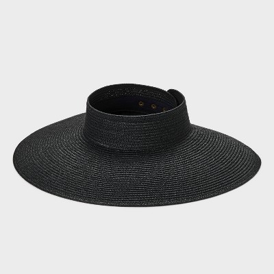 Brandclub - Straw Visor Hat - Shade & Shore™ Black  display picture 1
