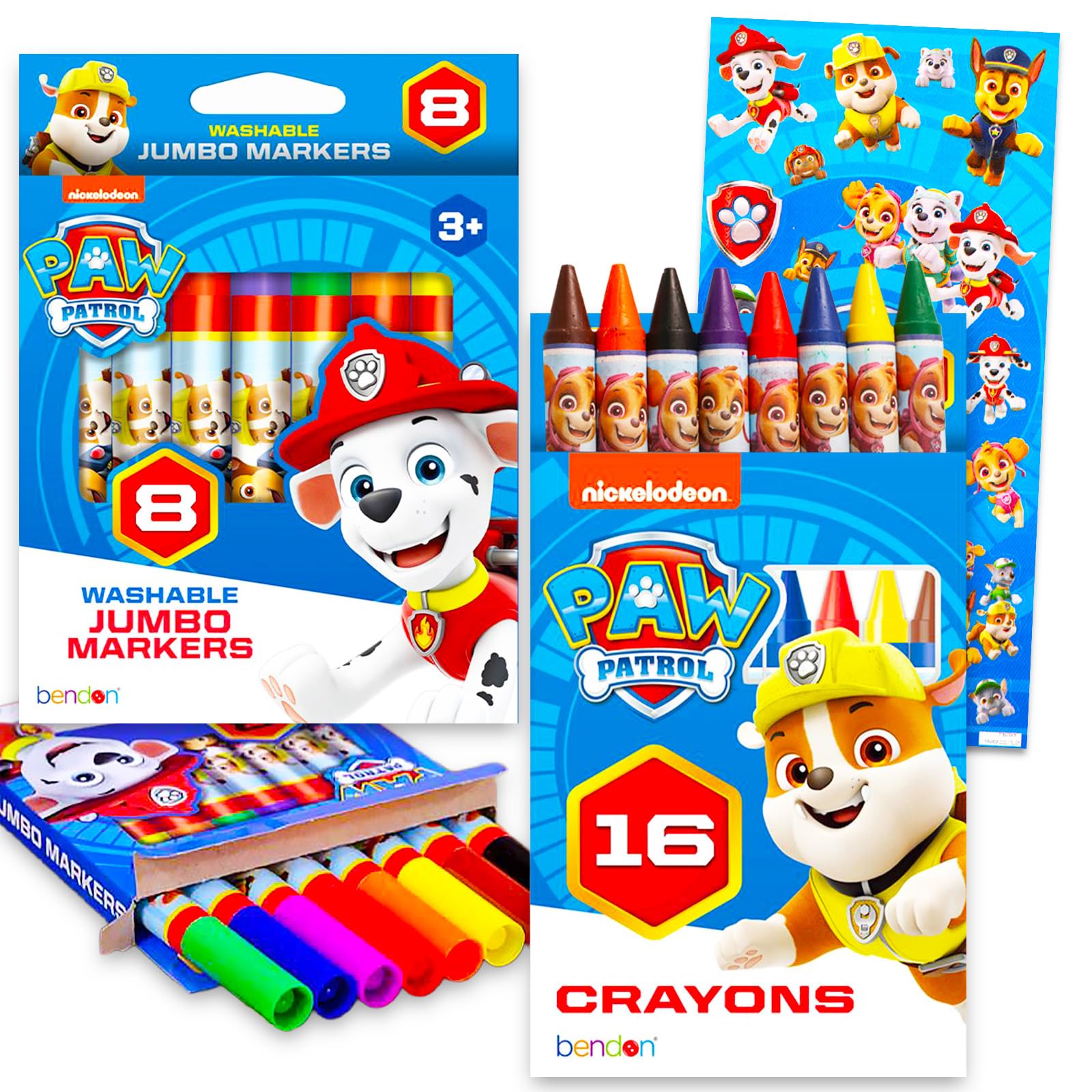 Brandclub - PAW Patrol Giant Coloring Set, 17 Pieces, Children Ages 3 ...