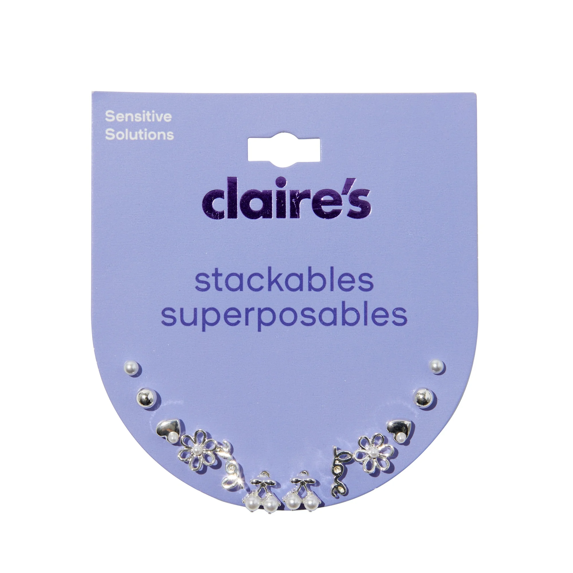 Claire's - Brandclub - Tween Girls Stackable Rainbow Mini Hoop