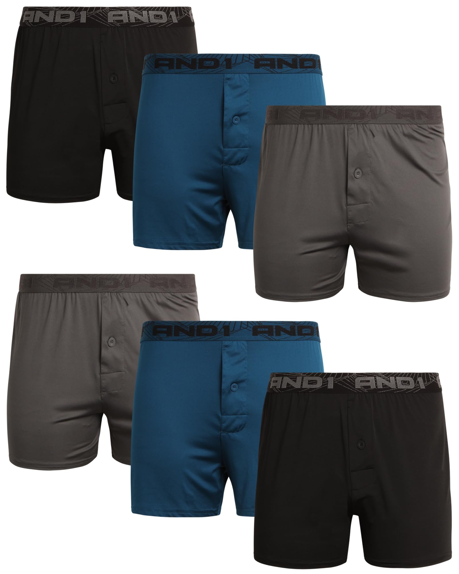 AND1 - Brandclub - AND1 Mens Boxer Shorts - 6 Pack