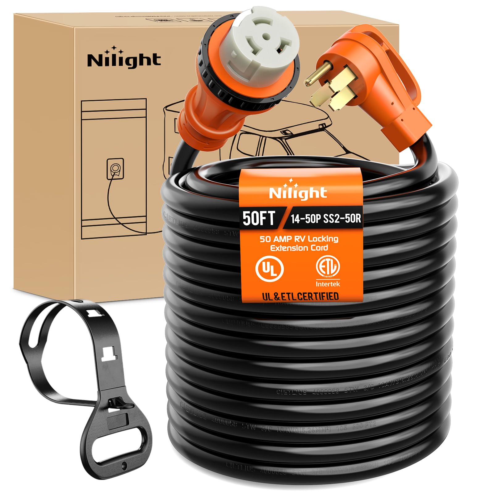 Nilight - Brandclub - Nilight 50 Amp 25FT RV Locking