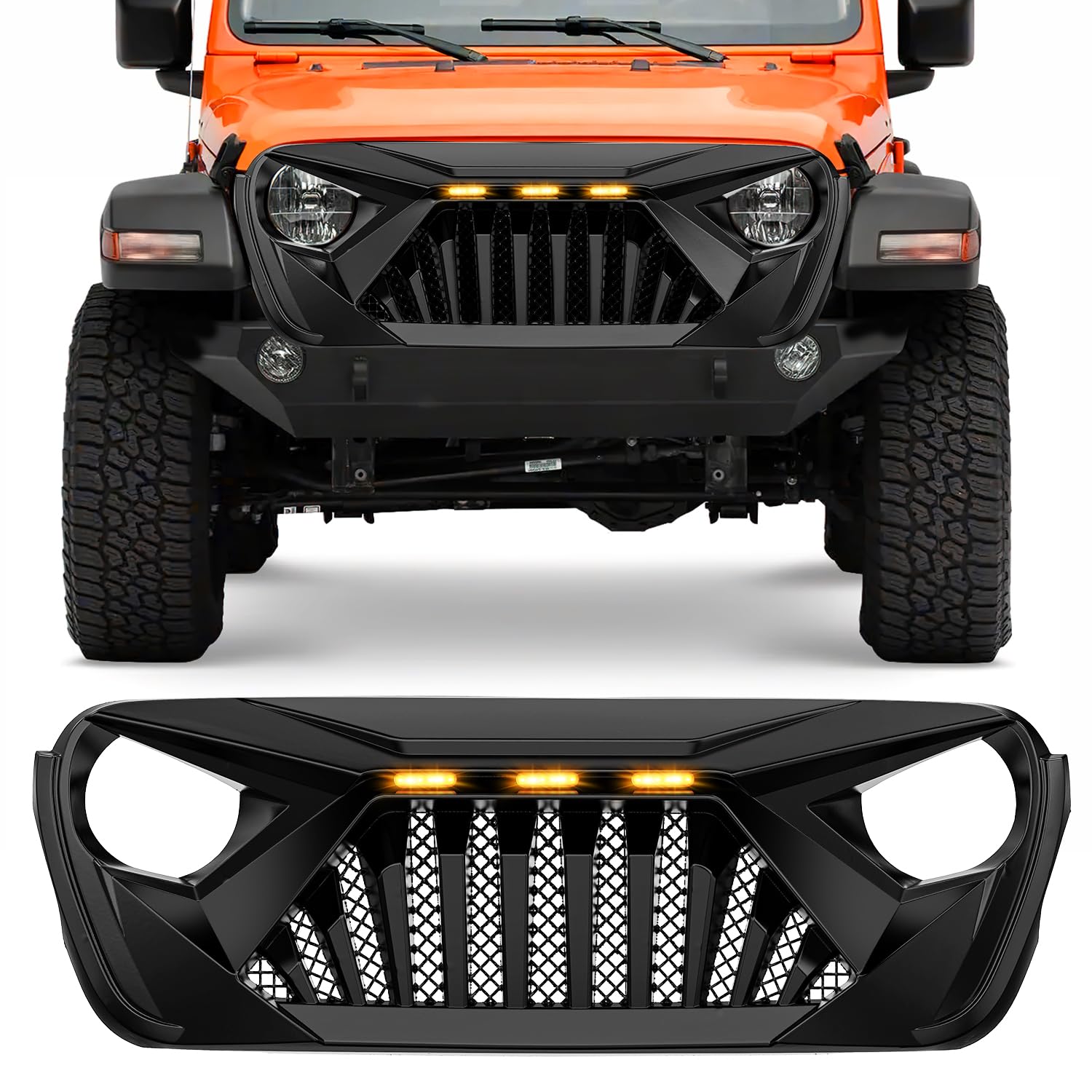 thumbnail image 2 of Grille For Toyota Tundra 2007 2008 2009 2010 2011 2012 2013 2nd Gen Tundra Trd Pro Grill W Letters And Lights Trucfri 2 2 of 13