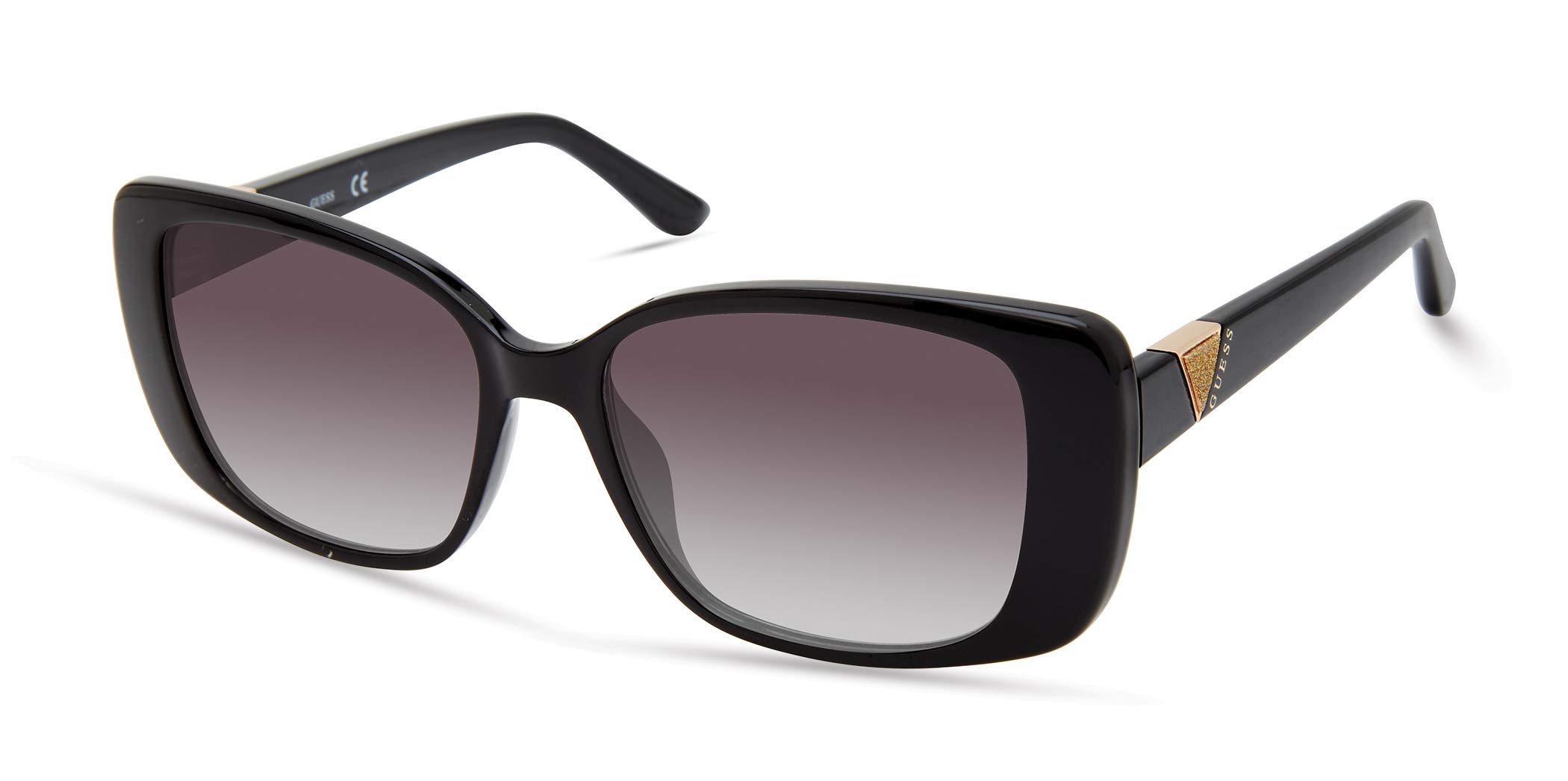 Occhiali Da Sole GUESS GF6143 Shiny - Montatura Oro Rosa, Lenti Gradient Grigio, Protezione UV 100%