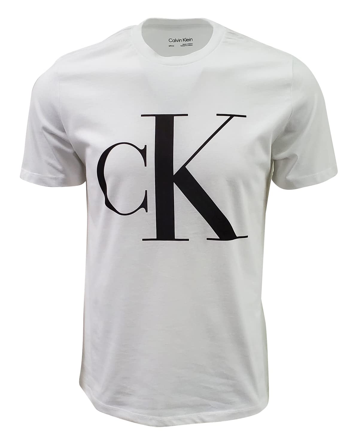 ★ ★ Men's Relaxed Fit CK Liquid Monogram Logo S Calvin Klein Men's Relaxed Fit Monogram Logo Crewneck T