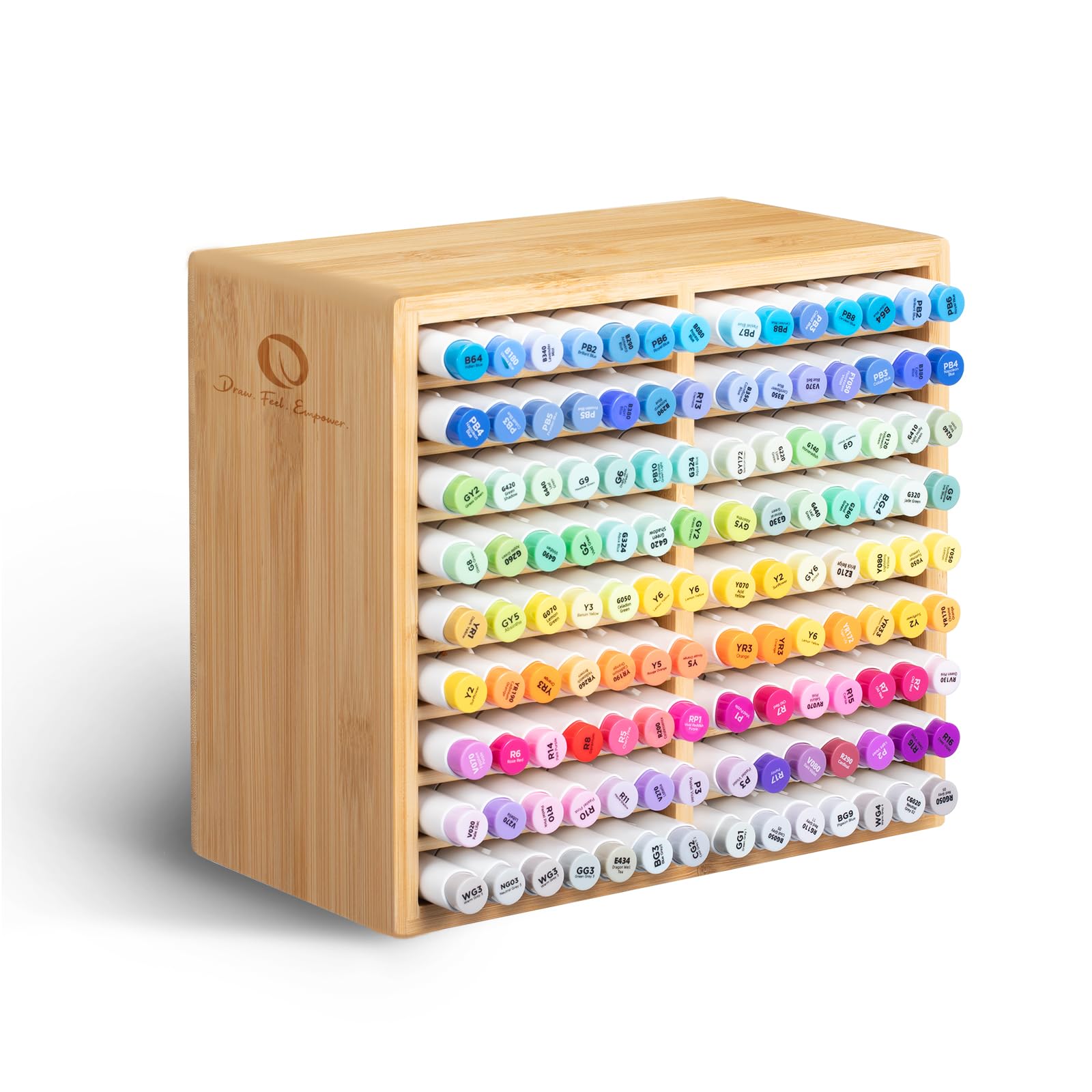 Ohuhu - Brandclub - Ohuhu Bamboo Marker Organizer, Wooden Desktop