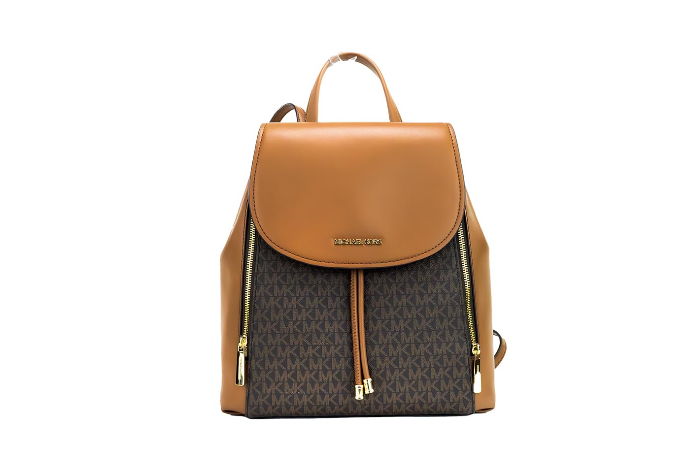Michael Kors Phoebe Medium Flap Drawstring Backpack MK Signature Brown Michael Kors backpack phoebe medium flap drawstring MK  main image 3