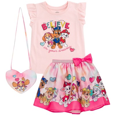 Paw Patrol - Brandclub - Paw Patrol Girls Tank Top Skirt and Bag 3 Piece  Outfit Set Toddler