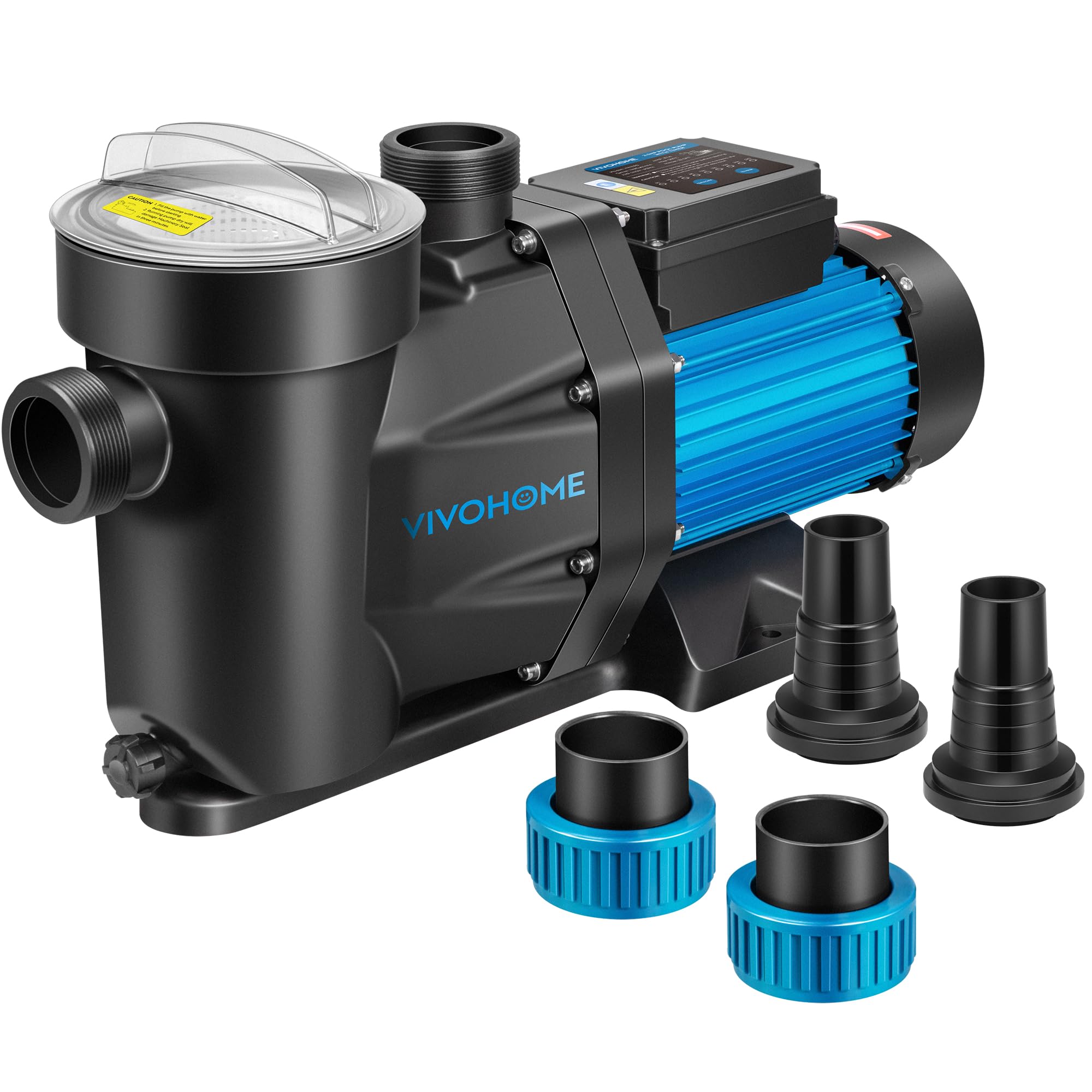 2.5HP Dual Speed In/Above Ground Pool Pump - 230V, Self-Priming With Strainer - ETL Certified
