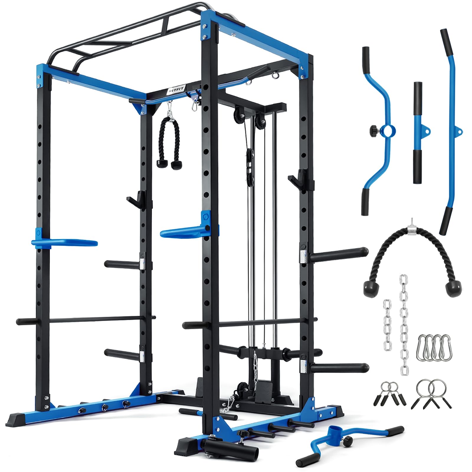 Lat Pulldown Gym Master Power Rack Power Cage With Lat