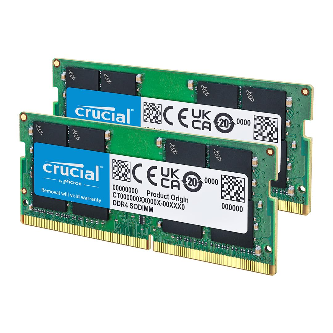 Crucial - Brandclub - Crucial 64GB DDR4 RAM Kit (2x32GB), 3200MHz