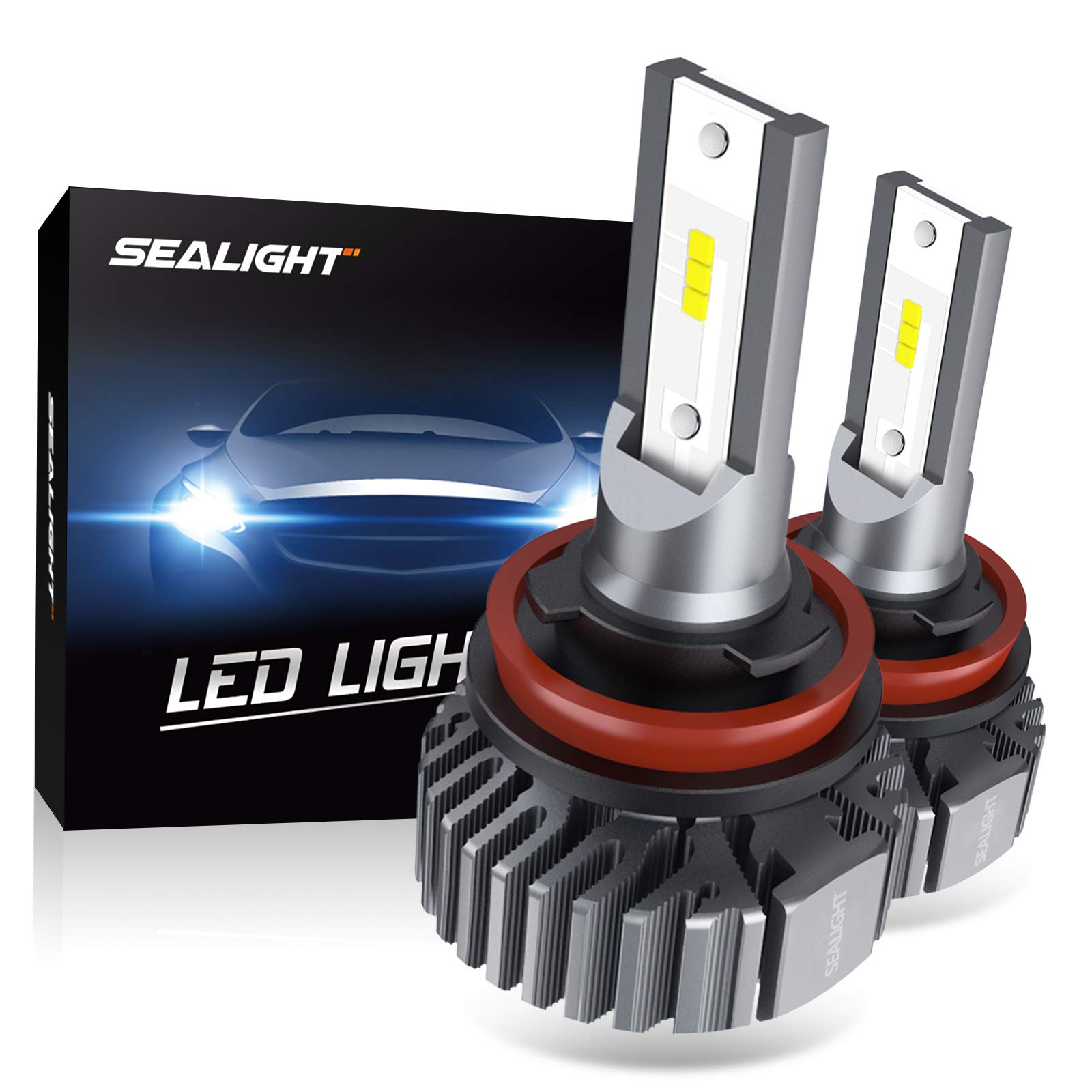 SEALIGHT 9007 Fog Light Bulb, 6000K White Super Bright, HB5 - View #3