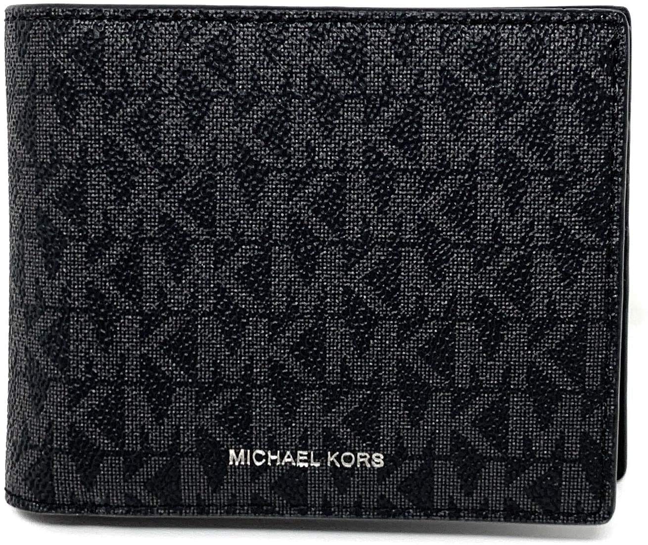【関税&送料込】Michael Michael Kors Wallets Black Michael Kors Men's Cooper Bifold Wallet with Removable